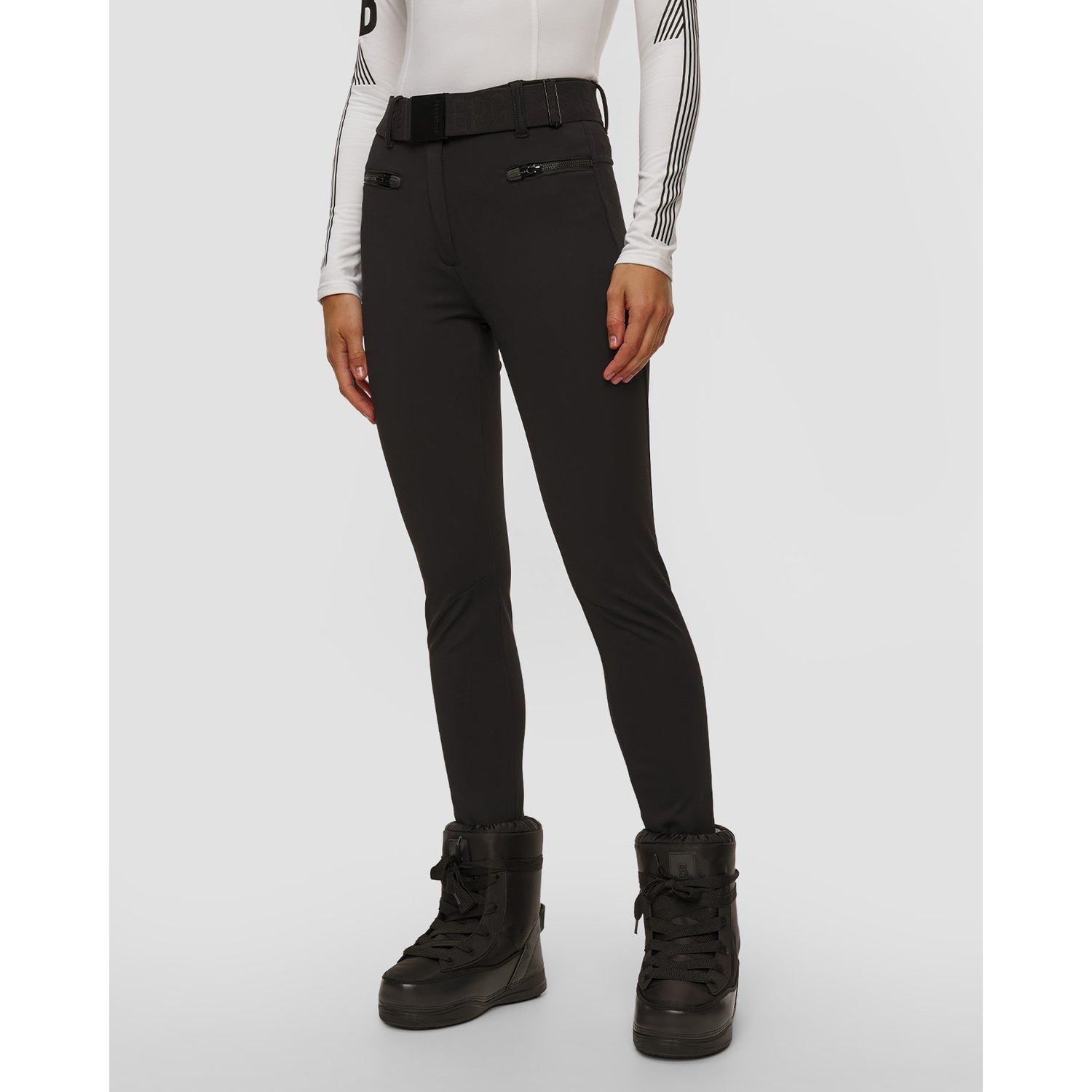 Czarne Spodnie Ze Strzemionami Damskie Goldbergh Paris Long