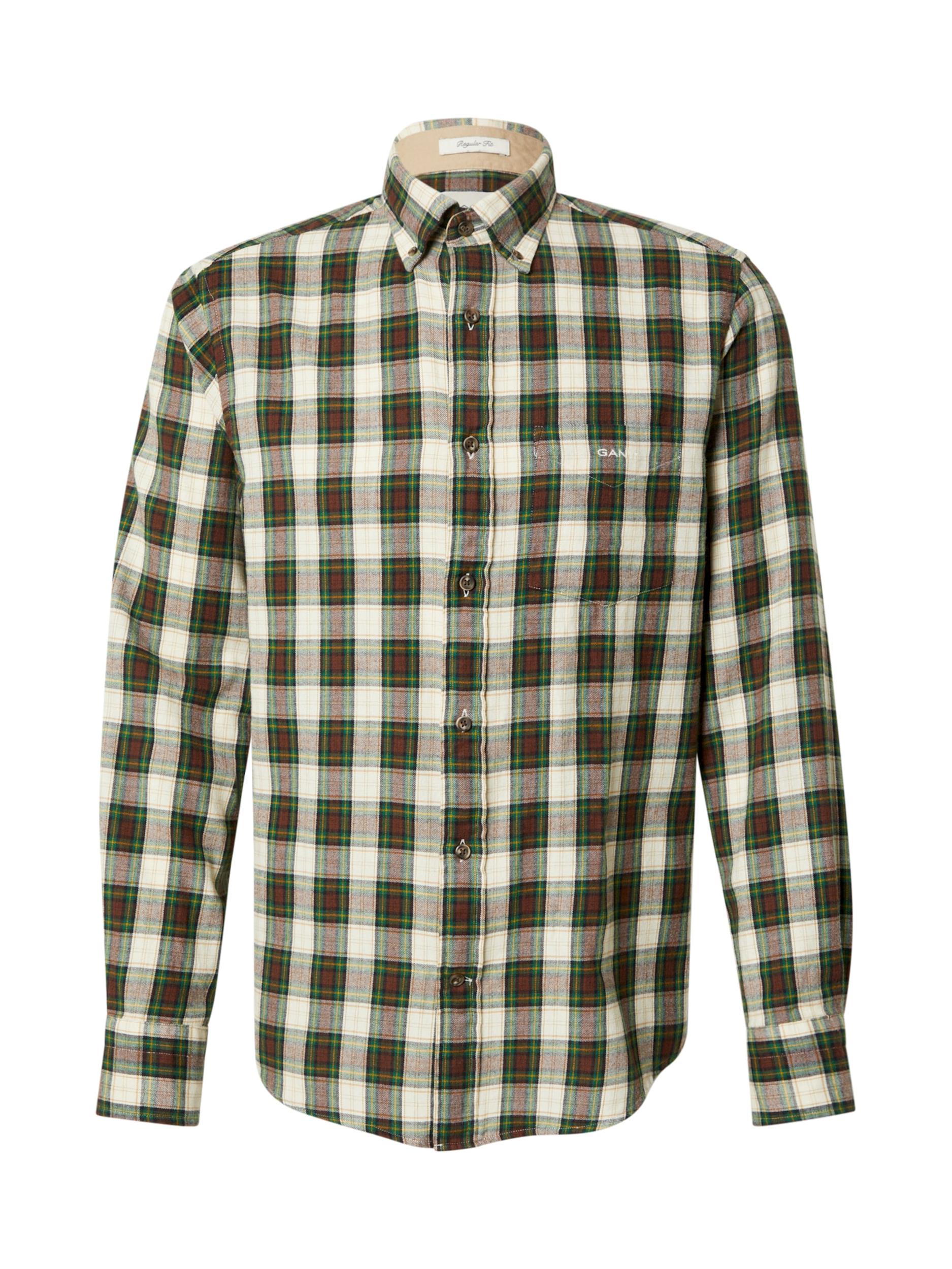GANT Koszula kremowy / ecru / zielony