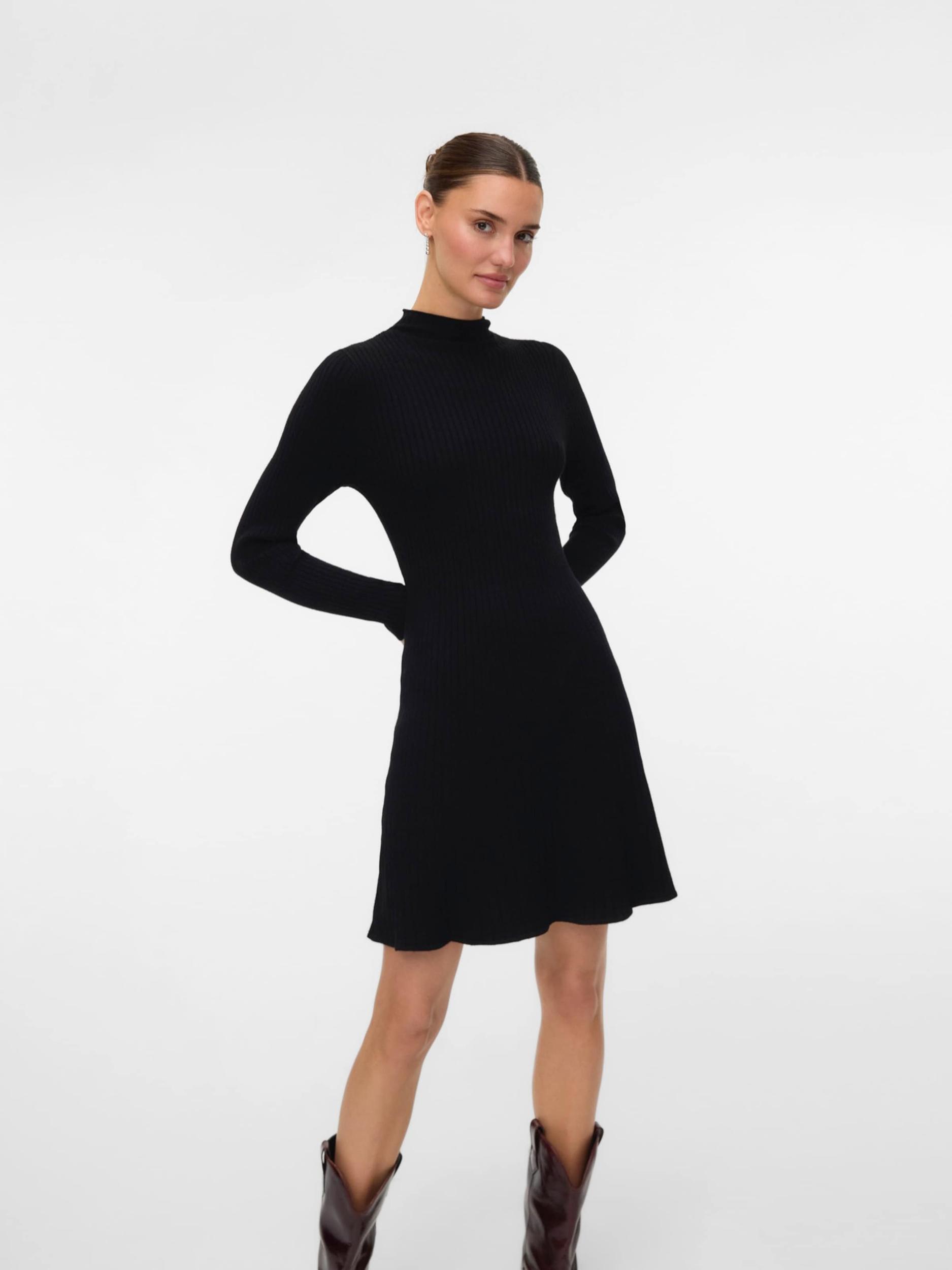 VERO MODA Sukienka z dzianiny 'VMNancy' czarny