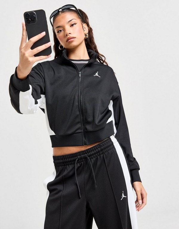 Bluza Rozpinana W Jordan Knit Jacket Core Damskie Ubrania Bluzy FV7104-010 Czarny