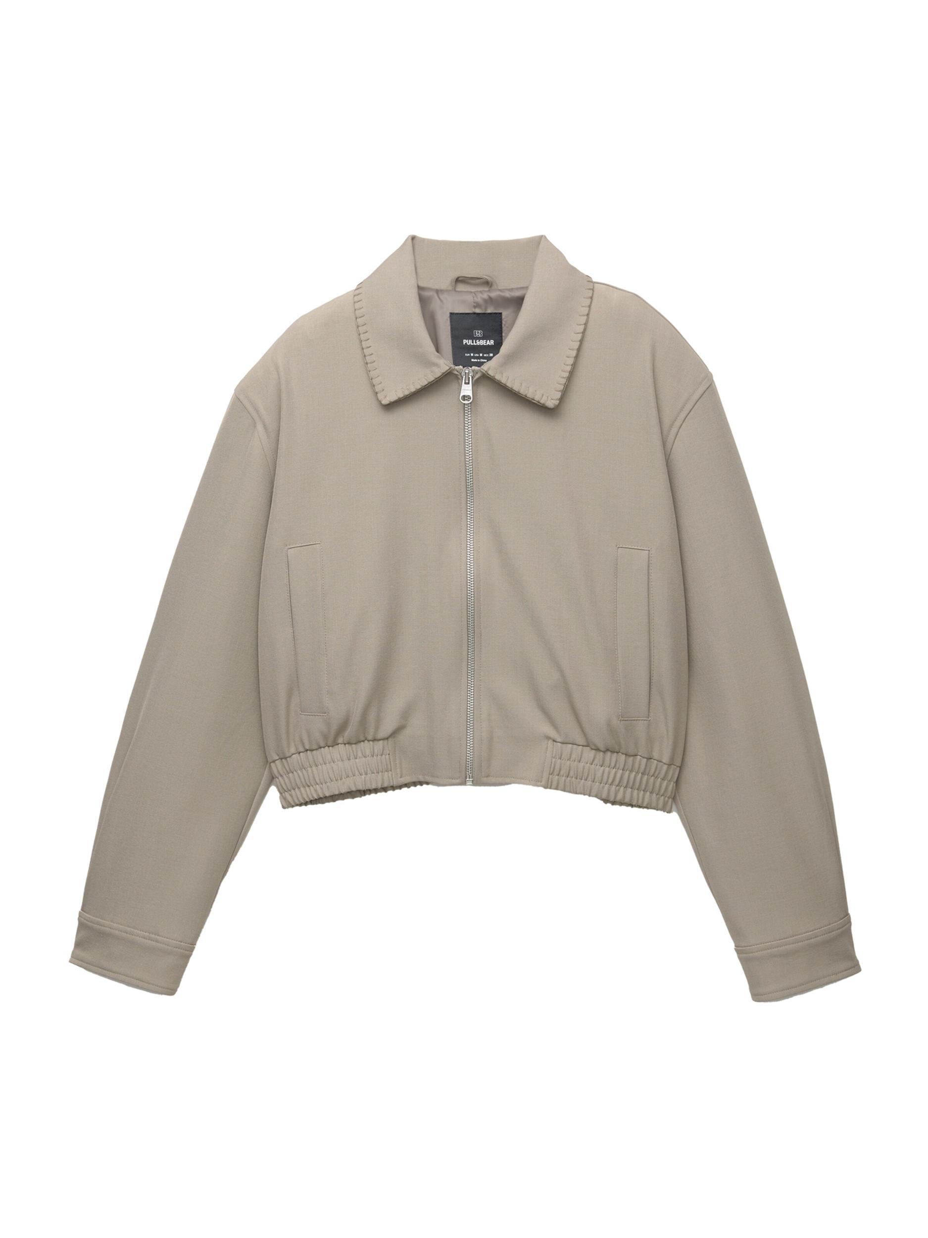 Pull&Bear Kurtka przejściowa ciemny beż