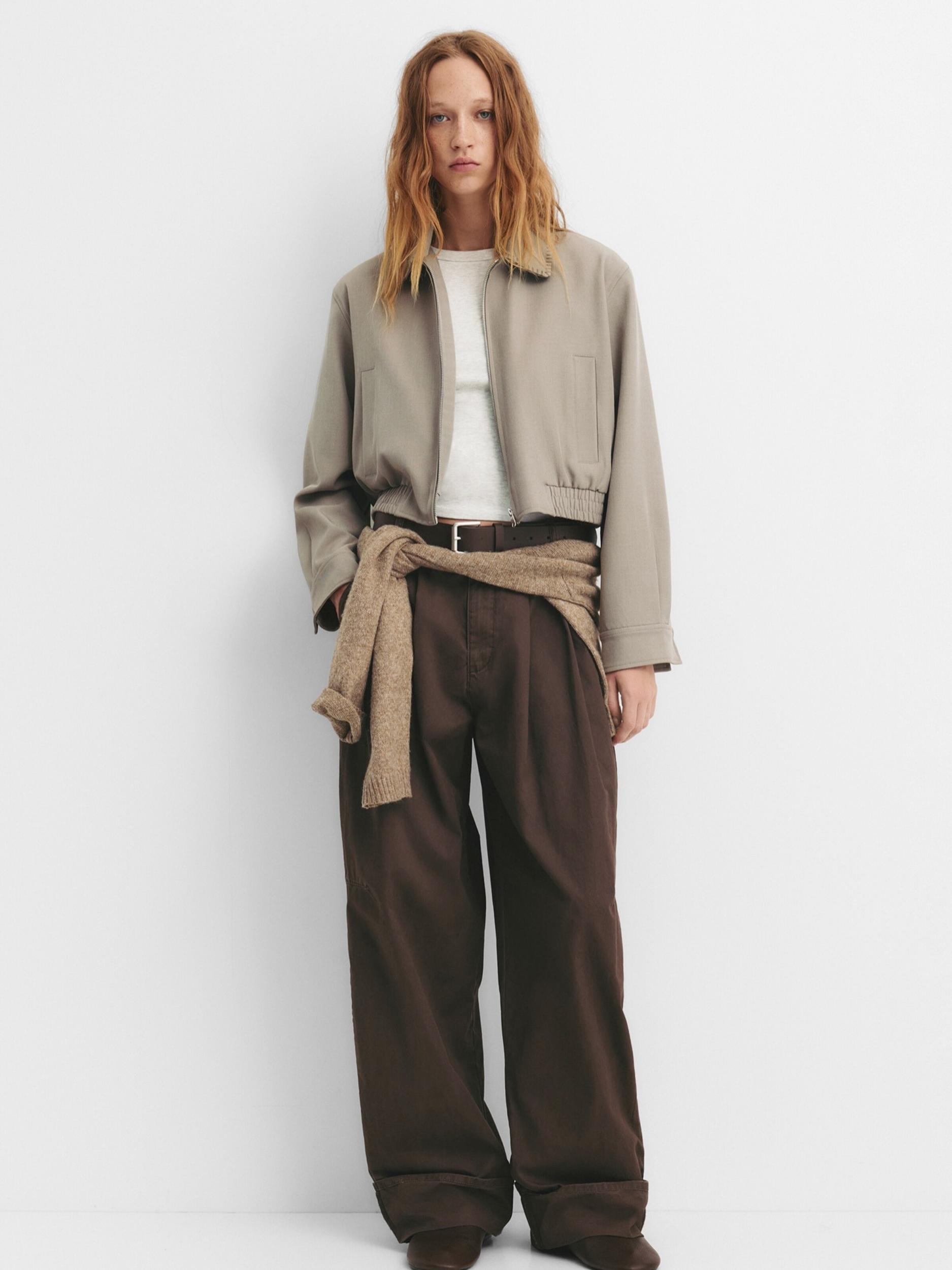 Pull&Bear Kurtka przejściowa ciemny beż