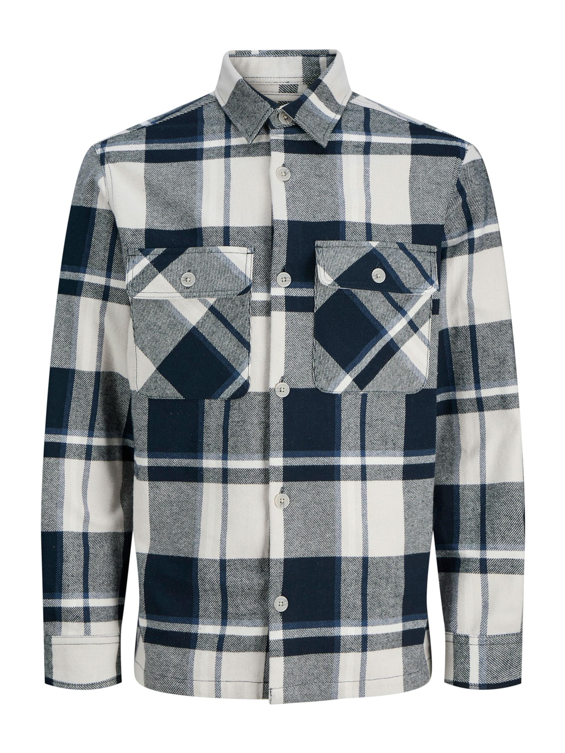 Jack & Jones Premium Koszula 'JPRRAYLE' granatowy / biały