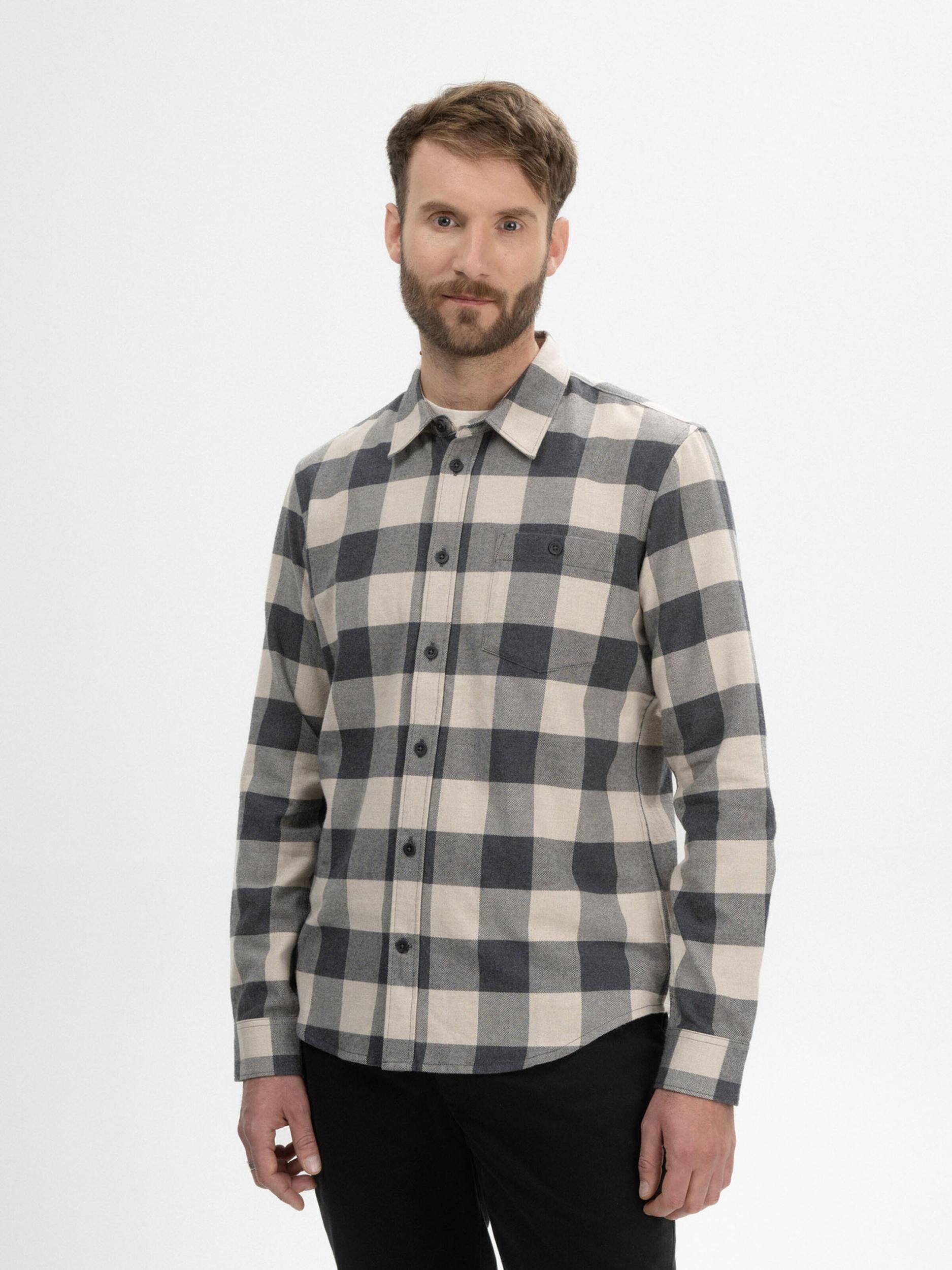 MELA Koszula 'Sahel' jasny beż / szary / antracytowy