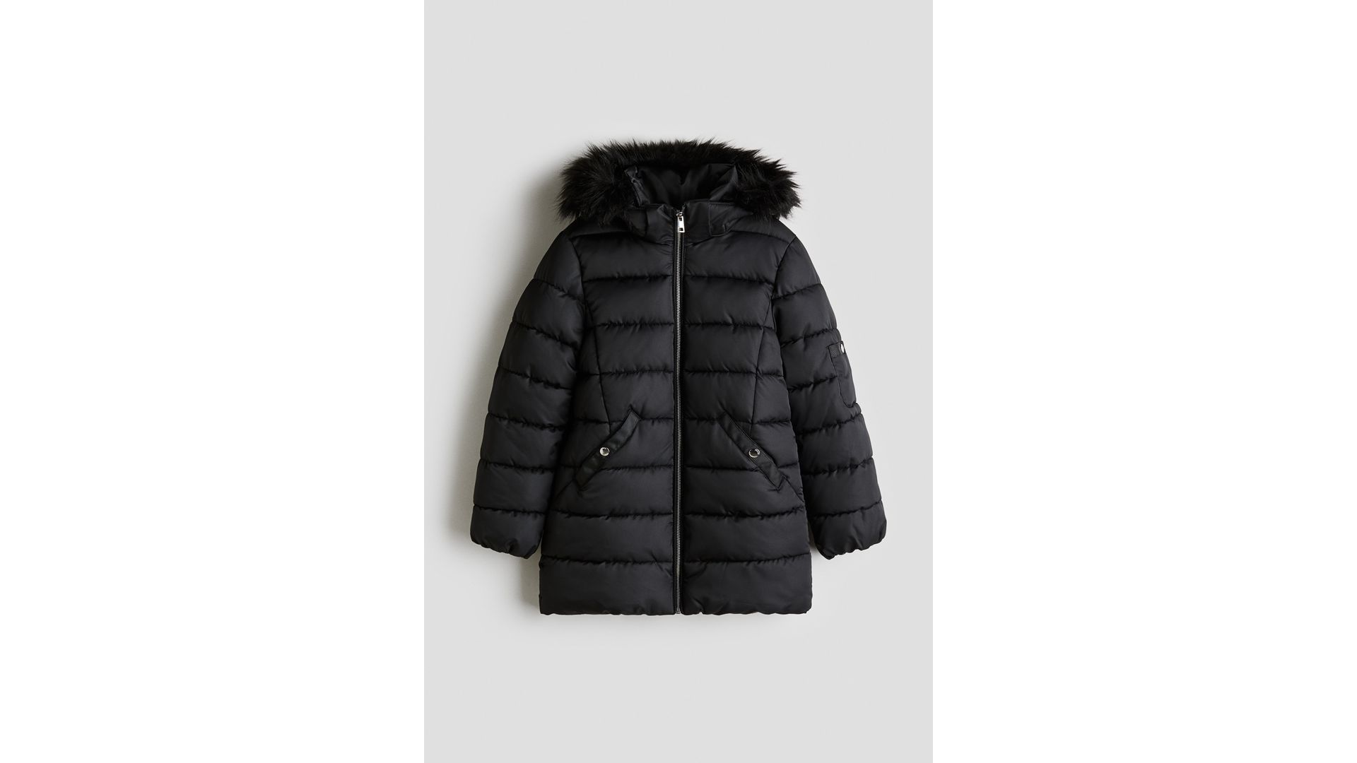 H&M - Kurtka puffer z kapturem - Czarny