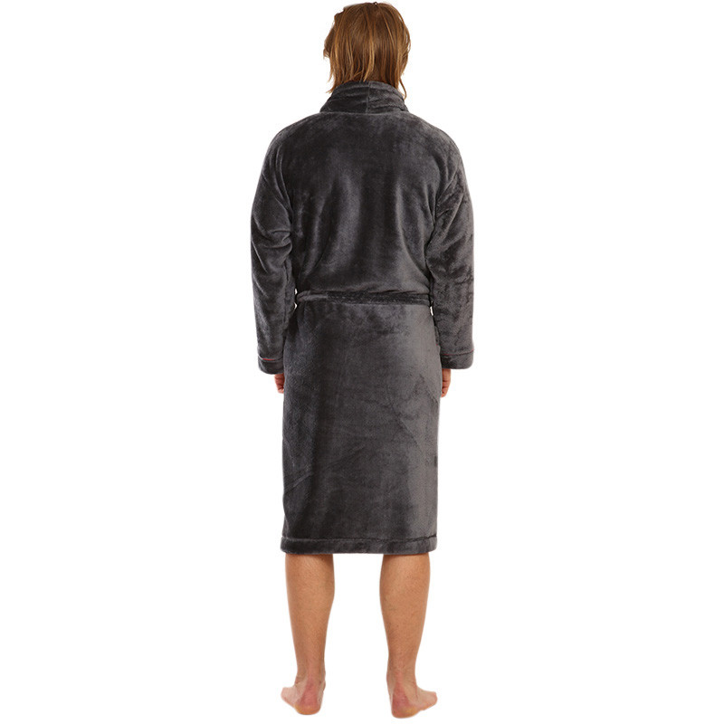 Szlafrok męski L&L ciemnoszary (2111)