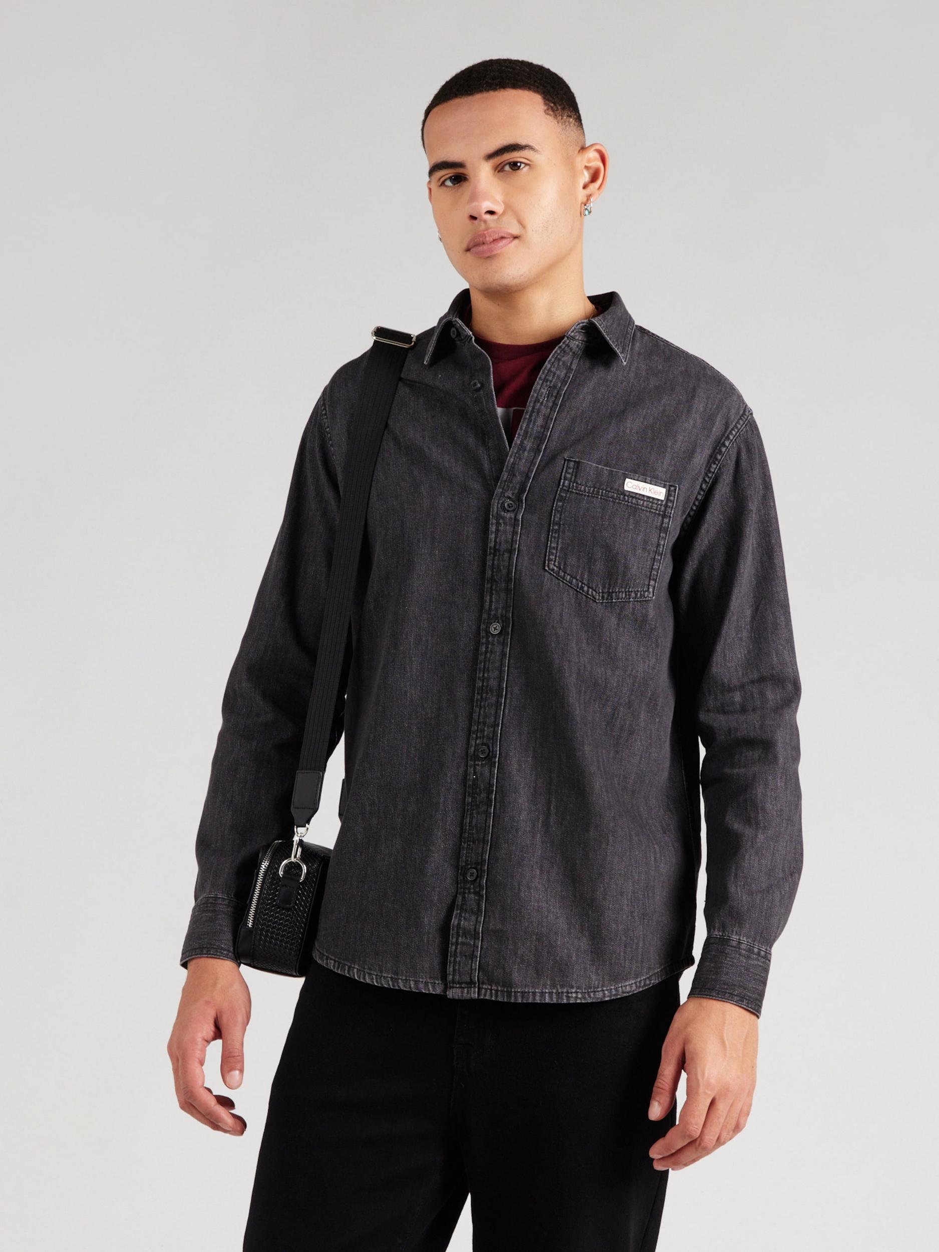 Calvin Klein Jeans Koszula 'CLASSIC' czarny denim