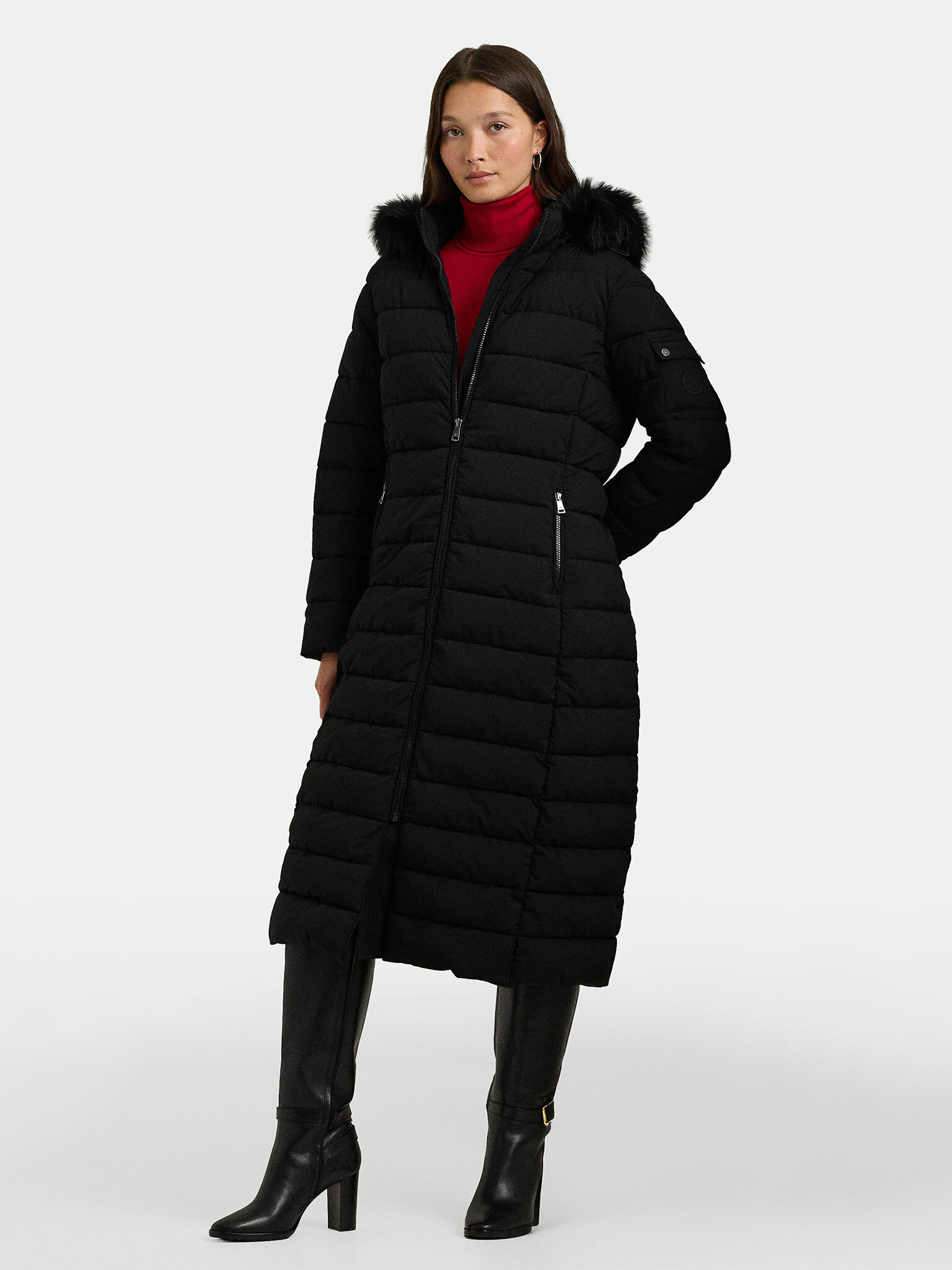 LAUREN RALPH LAUREN Kurtka zimowa 297957502001 Czarny Regular Fit