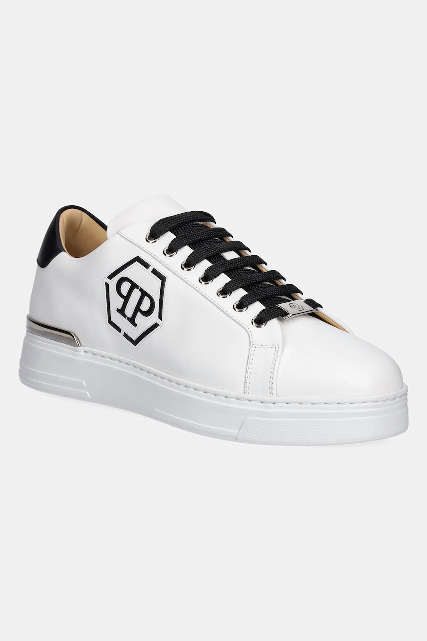 Philipp Plein sneakersy skórzane Nappa Lo-Top Hexagon