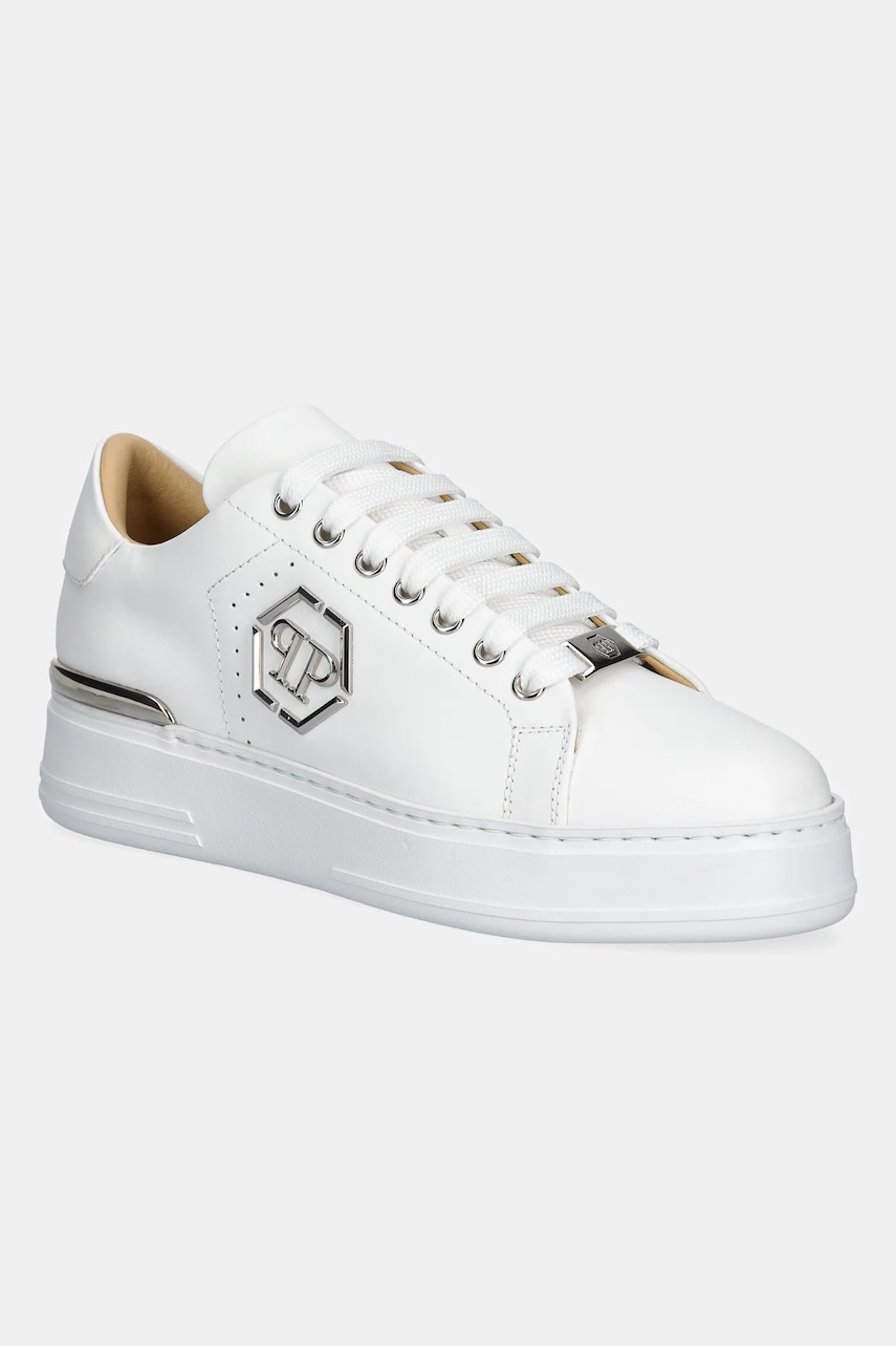 Philipp Plein sneakersy skórzane Nappa Lo-Top Hexagon