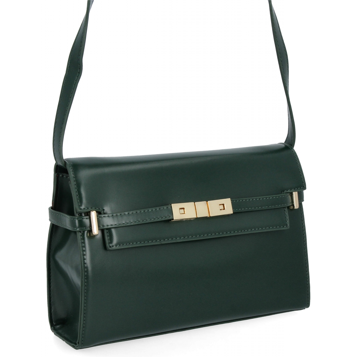 Elegancka Torebka Damska Listonoszka firmy Herisson 17R506 Butelkowa Zieleń