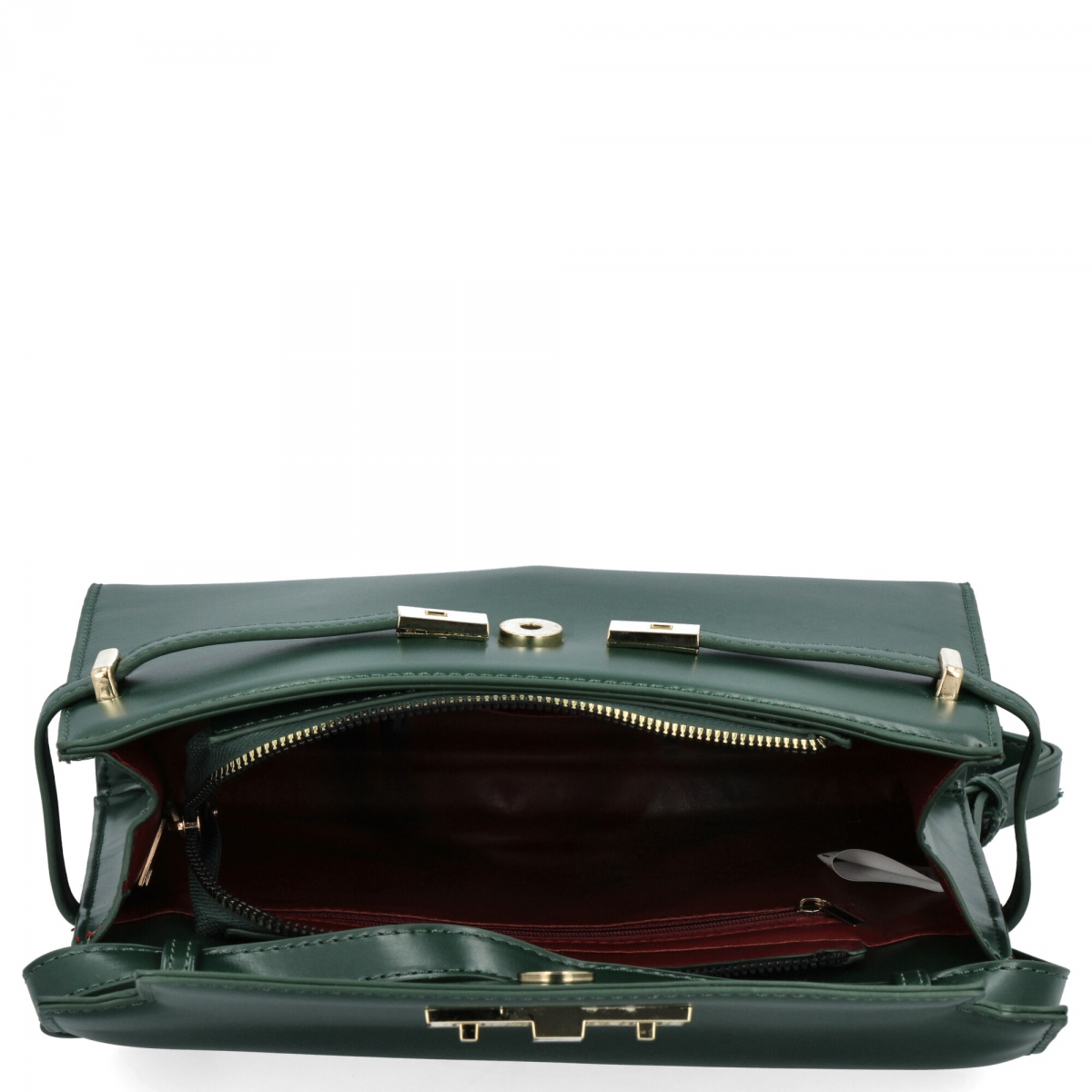 Elegancka Torebka Damska Listonoszka firmy Herisson 17R506 Butelkowa Zieleń