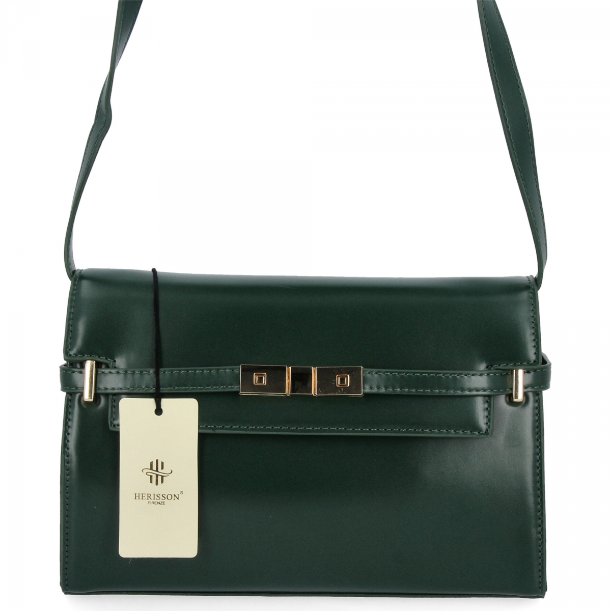 Elegancka Torebka Damska Listonoszka firmy Herisson 17R506 Butelkowa Zieleń