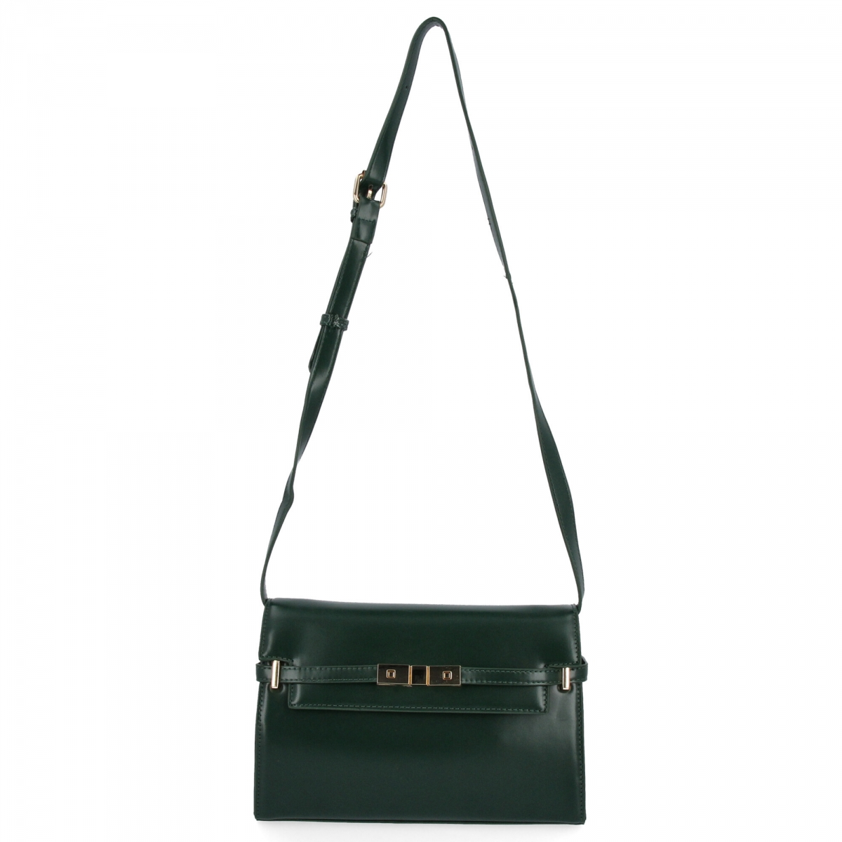 Elegancka Torebka Damska Listonoszka firmy Herisson 17R506 Butelkowa Zieleń