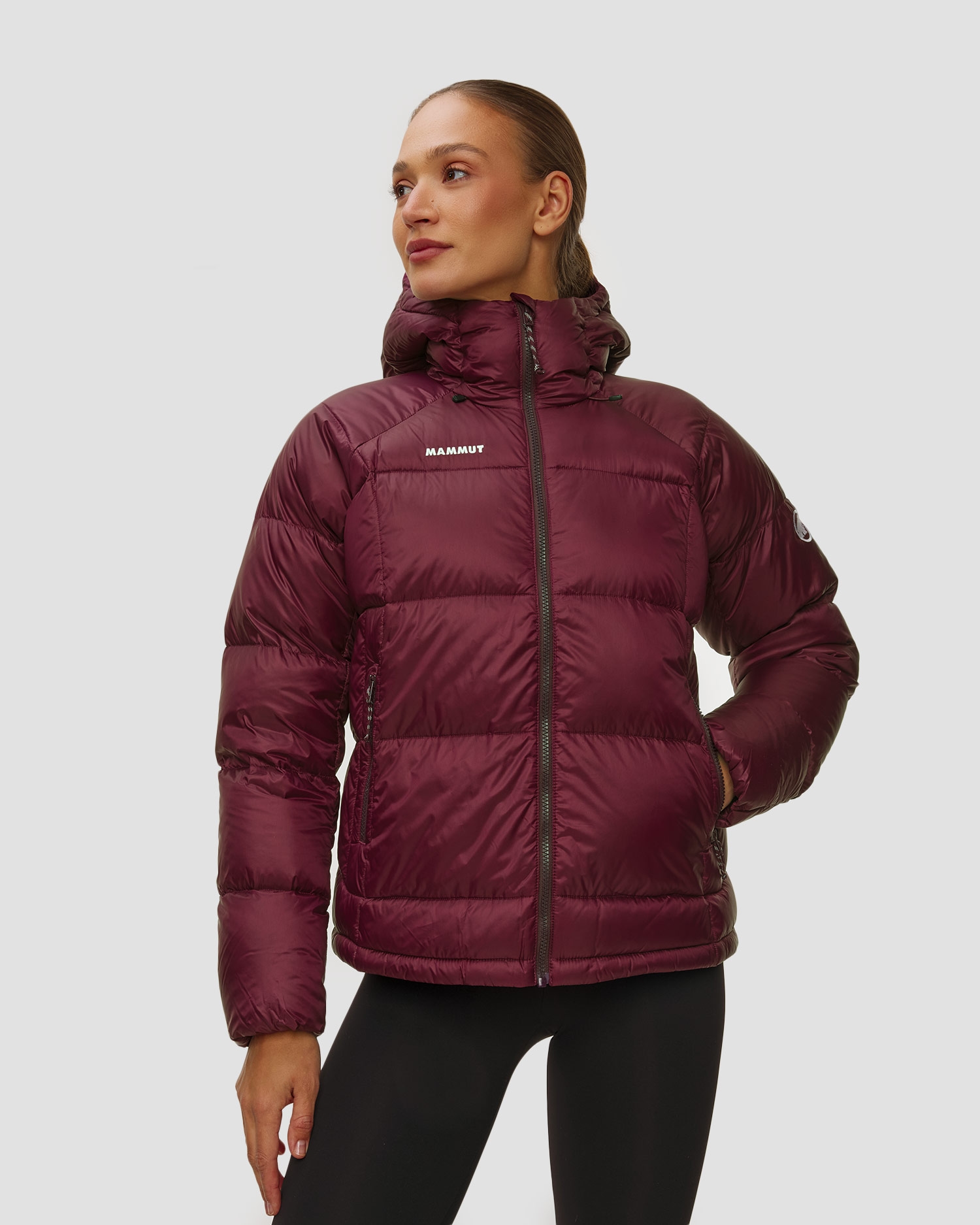 Kurtka Puchowa Damska Mammut Glacier Glow In Hooded Jacket Women Bordowa