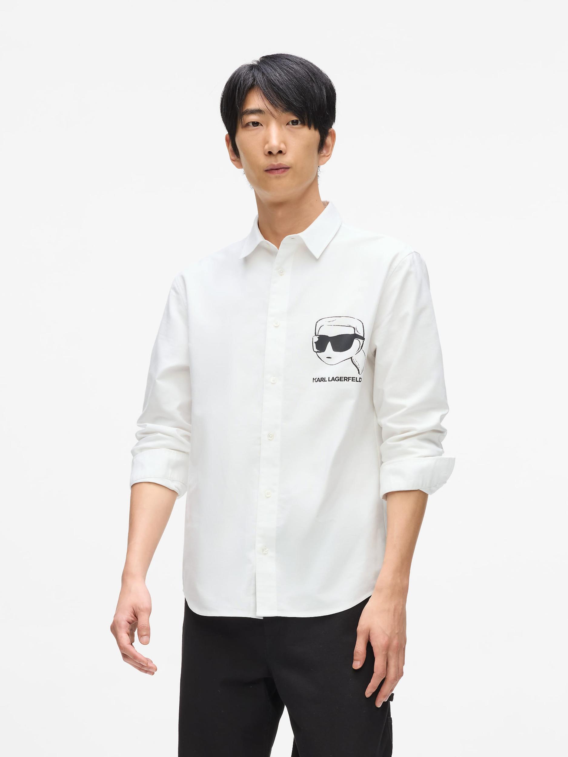 Karl Lagerfeld Koszula czarny / biały