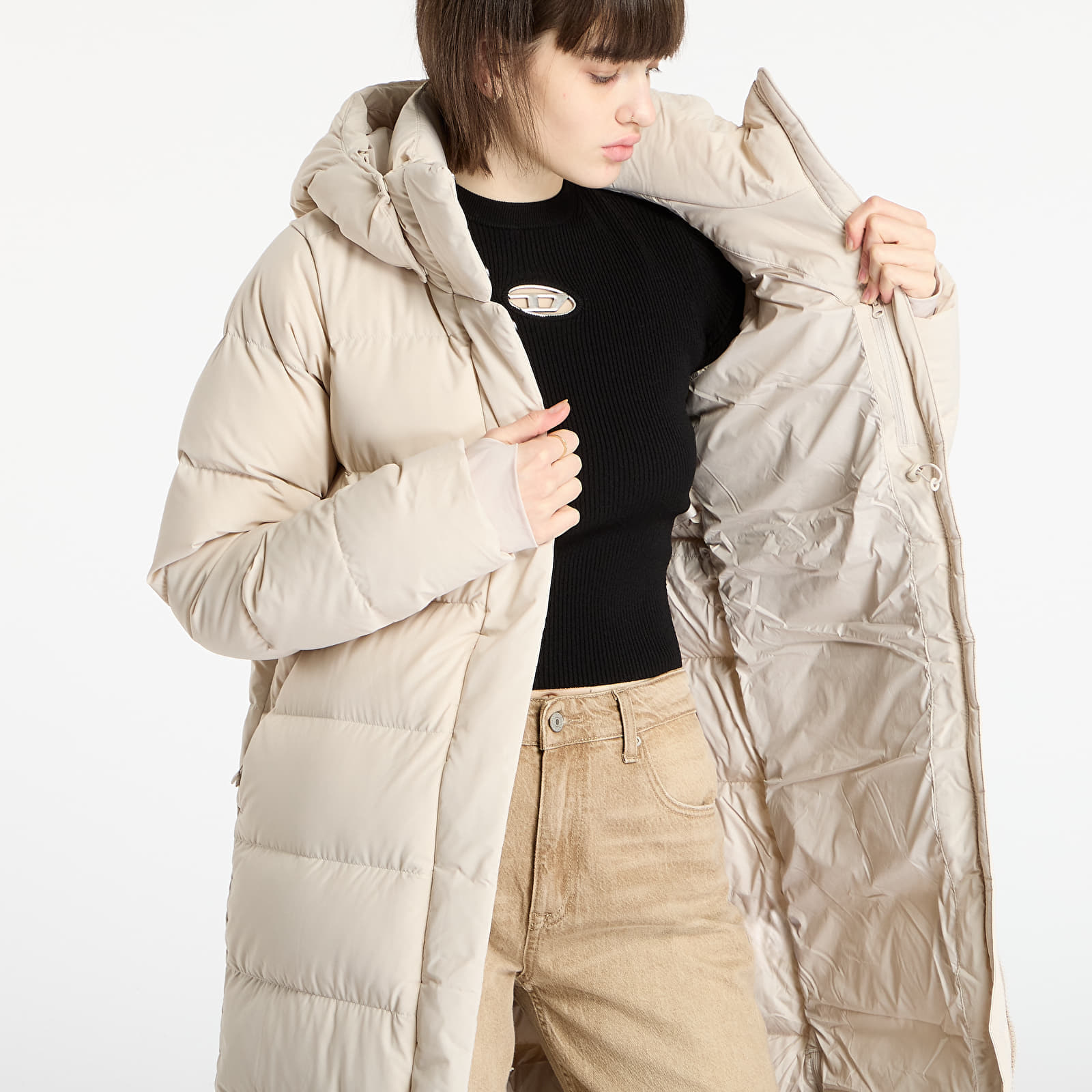 Kurtka Columbia Amaze Puff Long Hooded Jacket Dark Stone L