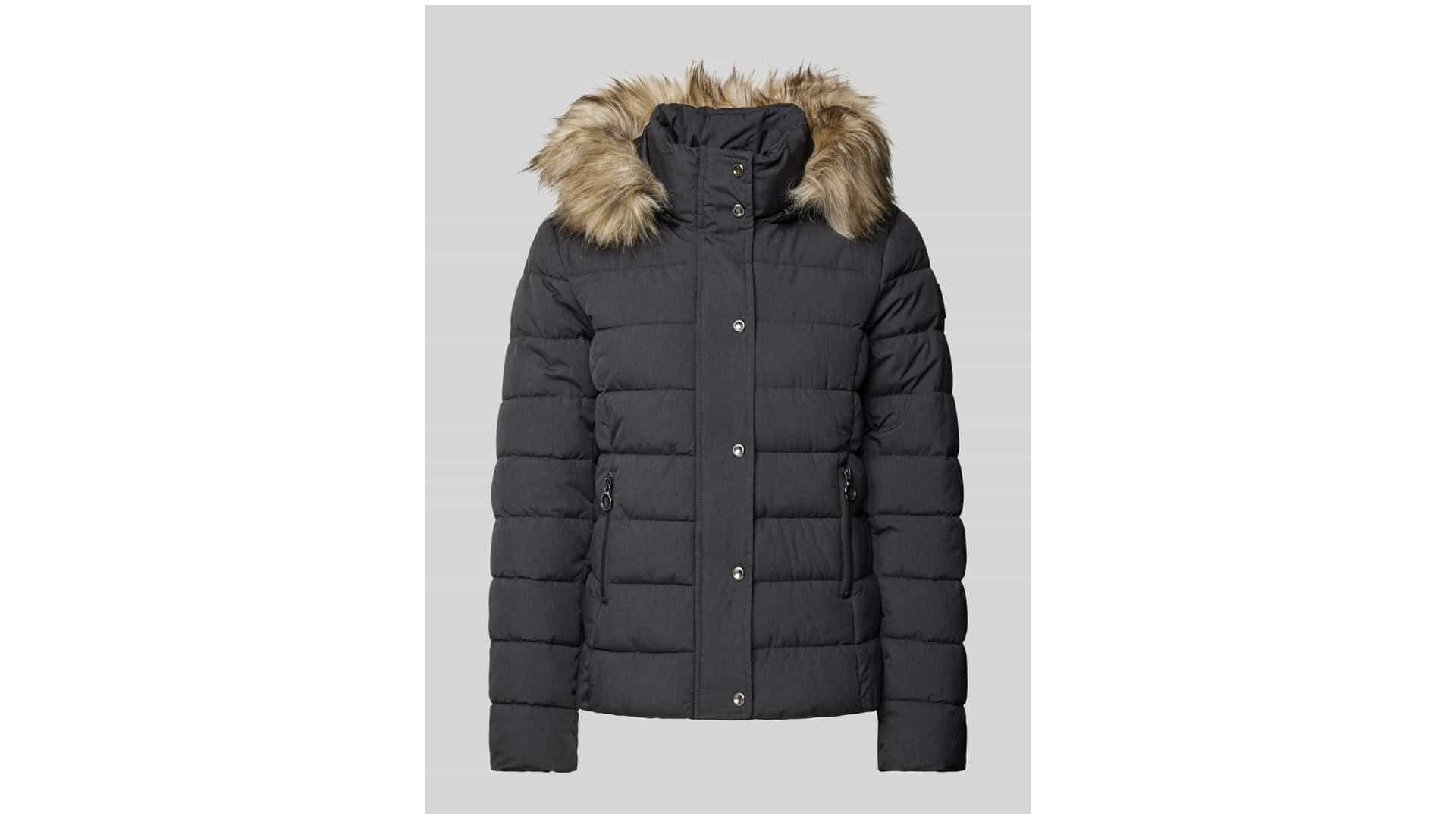 Only Kurtka pikowana o kroju shaped fit z obszyciem ze sztucznego futra model ‘NEWLUNA’