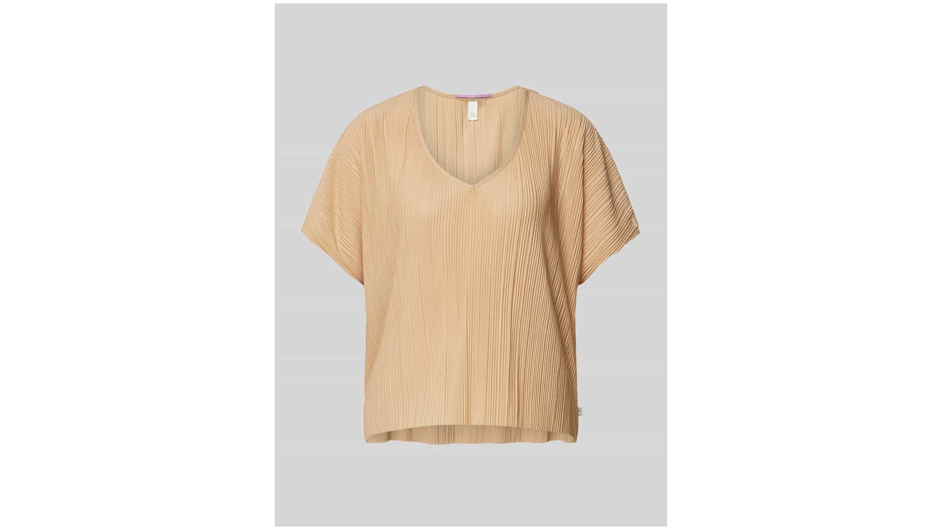 QS T-shirt z plisami