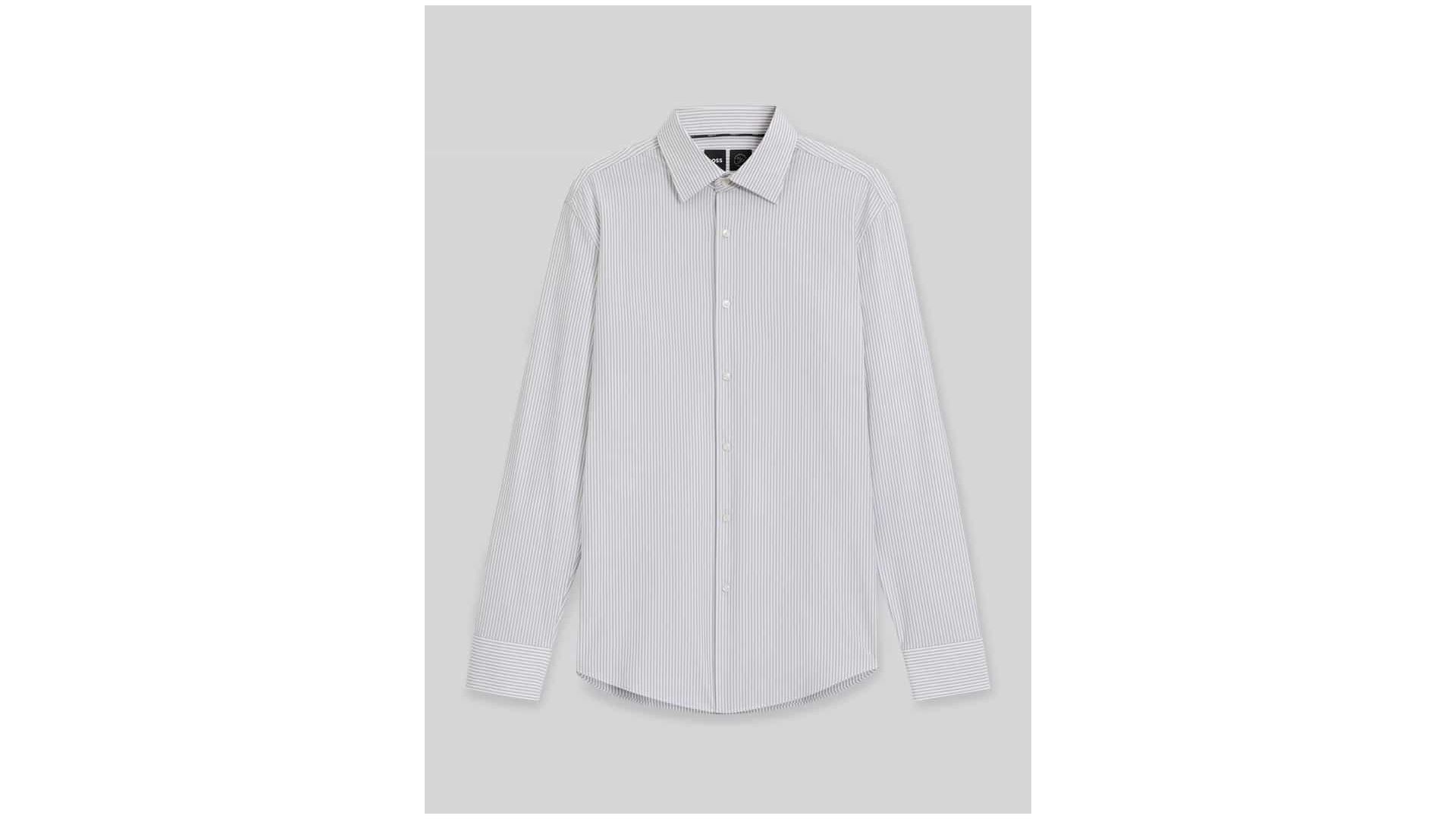 Boss Koszula biznesowa o kroju slim fit z kołnierzykiem typu kent model ‘HANK’