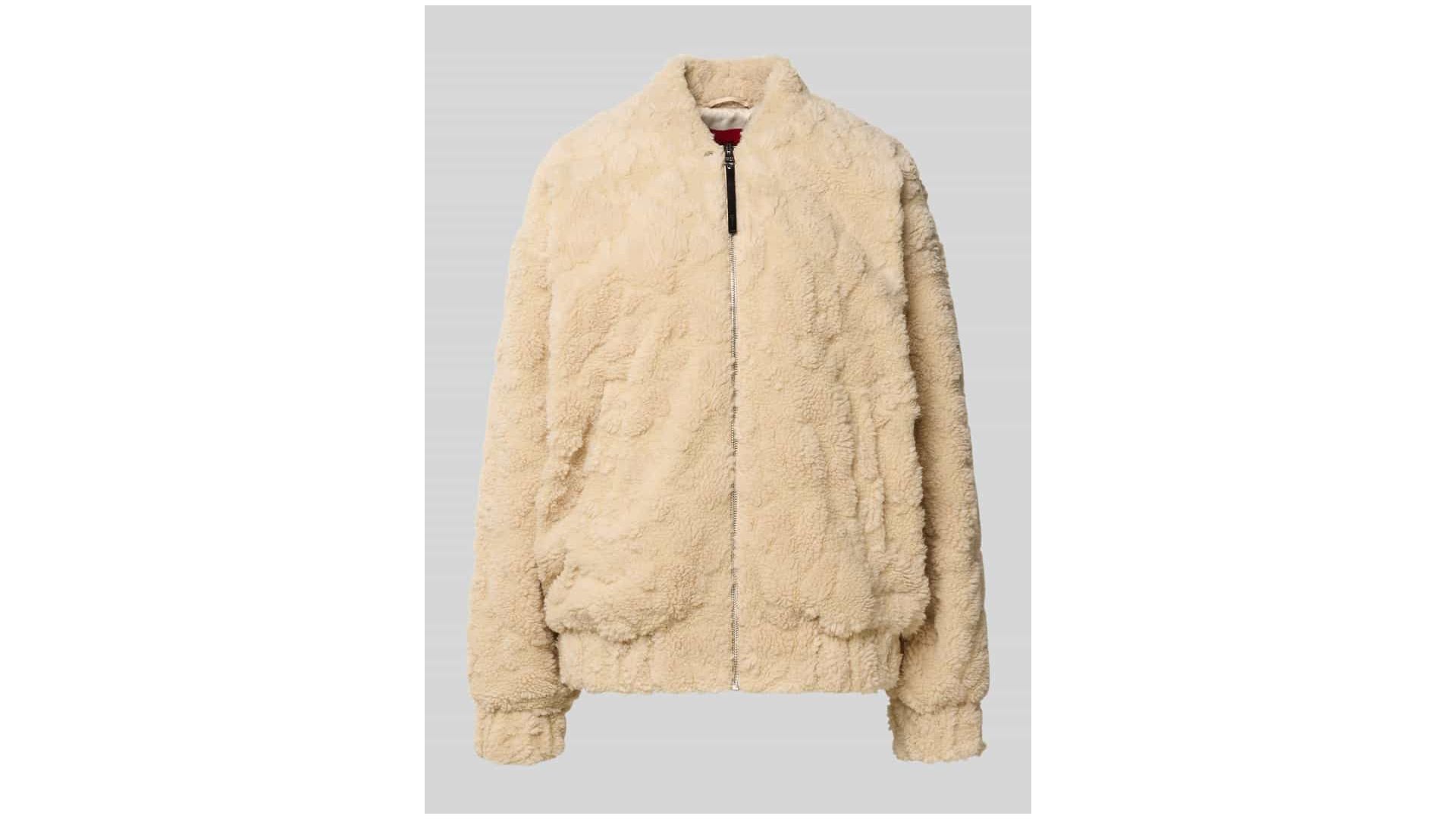 HUGO Kurtka o kroju oversized z futerka model ‘FALIX-1’