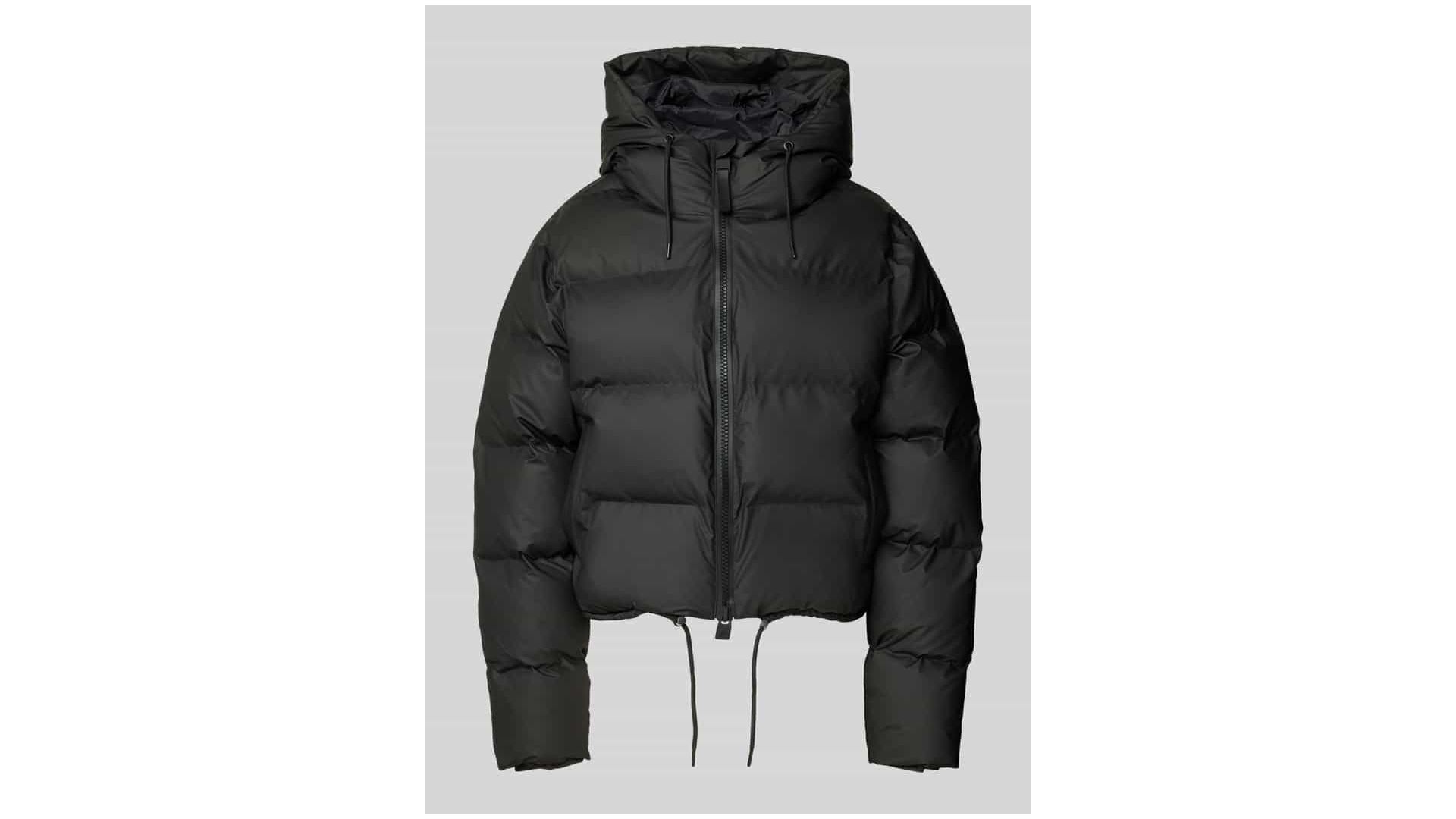 Rains Kurtka pikowana z kapturem i zamkiem błyskawicznym dwustronnym model ‘Alta’