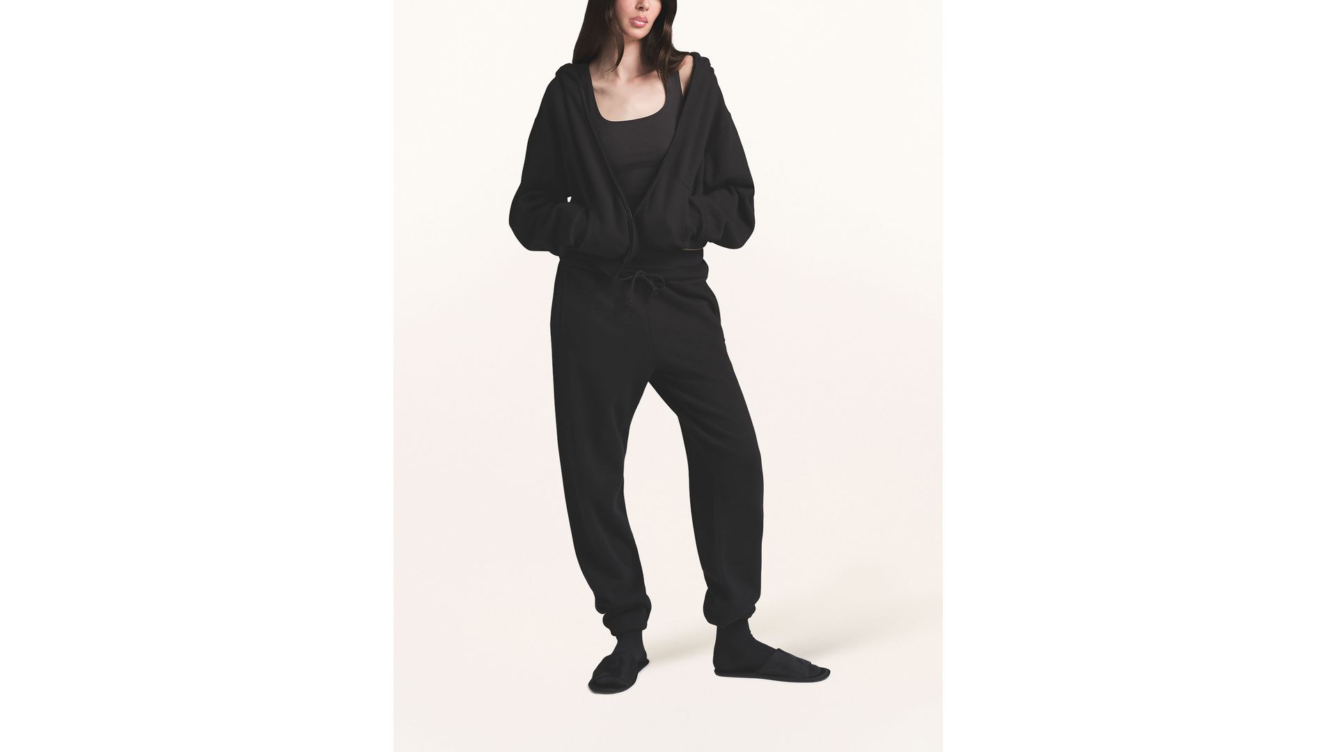 Skims Bluza Rozpinana Rekreacyjna Cotton-Fleece schwarz