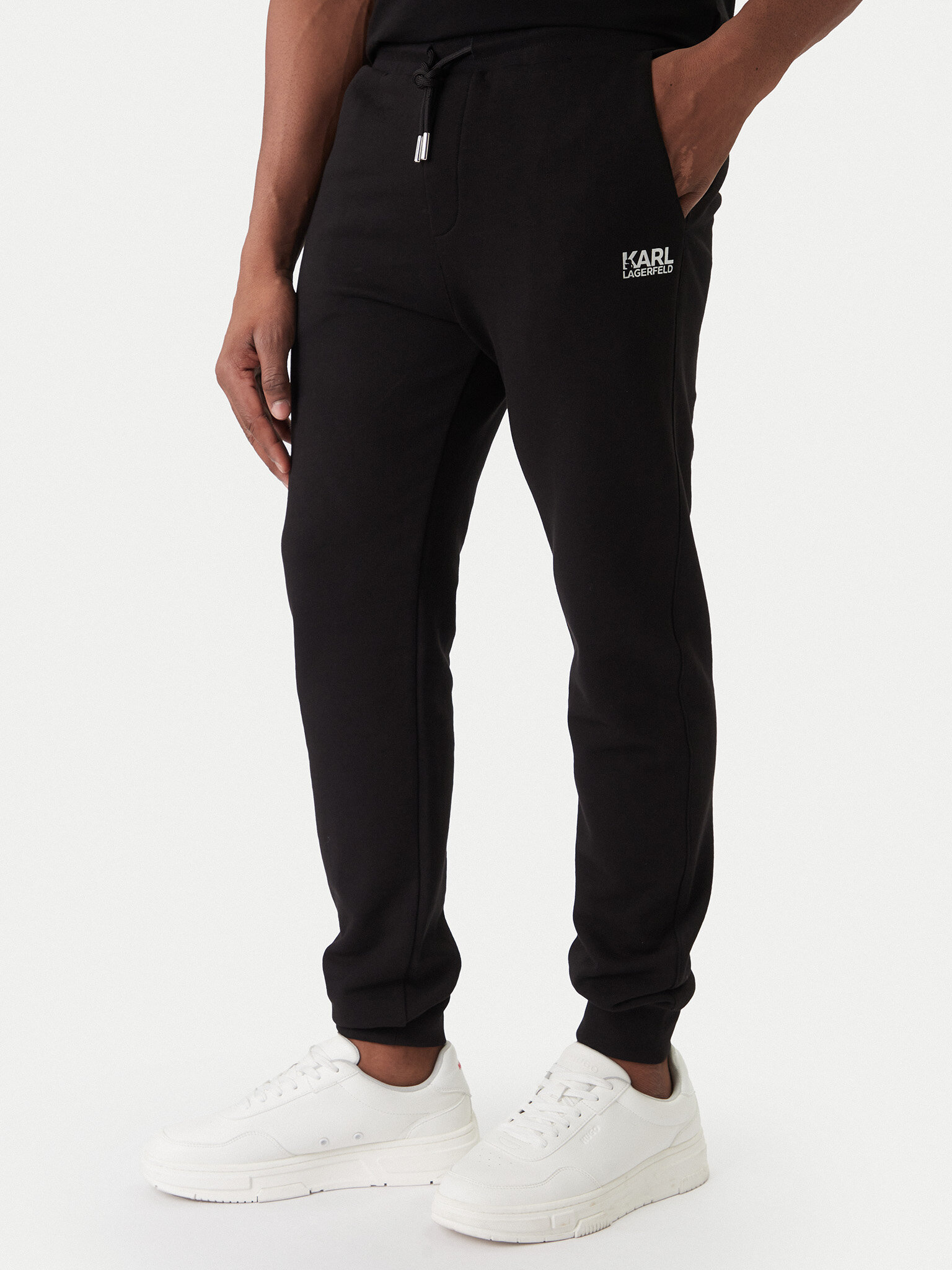 KARL LAGERFELD Spodnie dresowe 705782 561917 Czarny Regular Fit