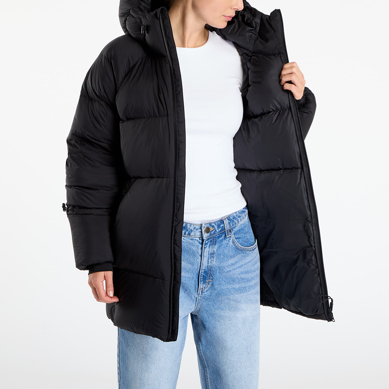 adidas Performance Kurtka adidas MYSHELTER Climawarm Down Parka Black/ Collegiate Green L