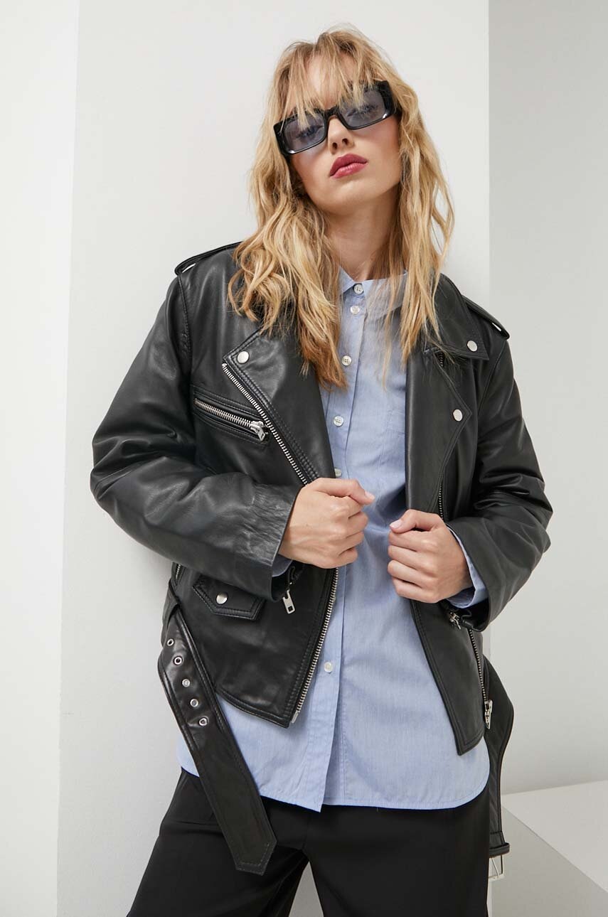 Gestuz ramoneska skórzana