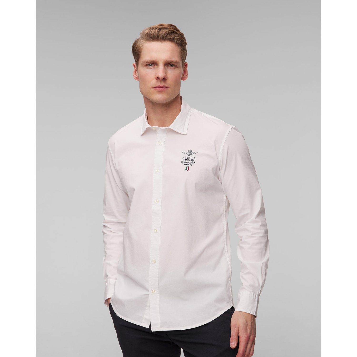 Biała Koszula Męska Aeronautica Militare