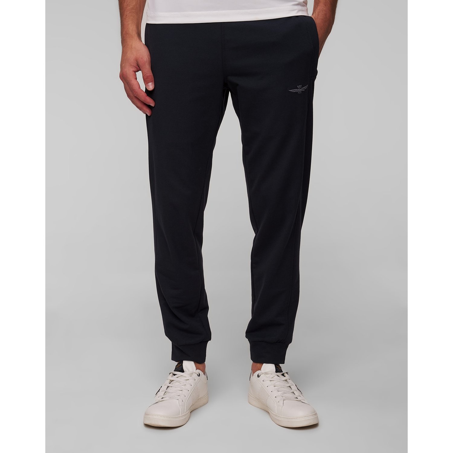 Granatowe Spodnie Dresowe Męskie Aeronautica Militare