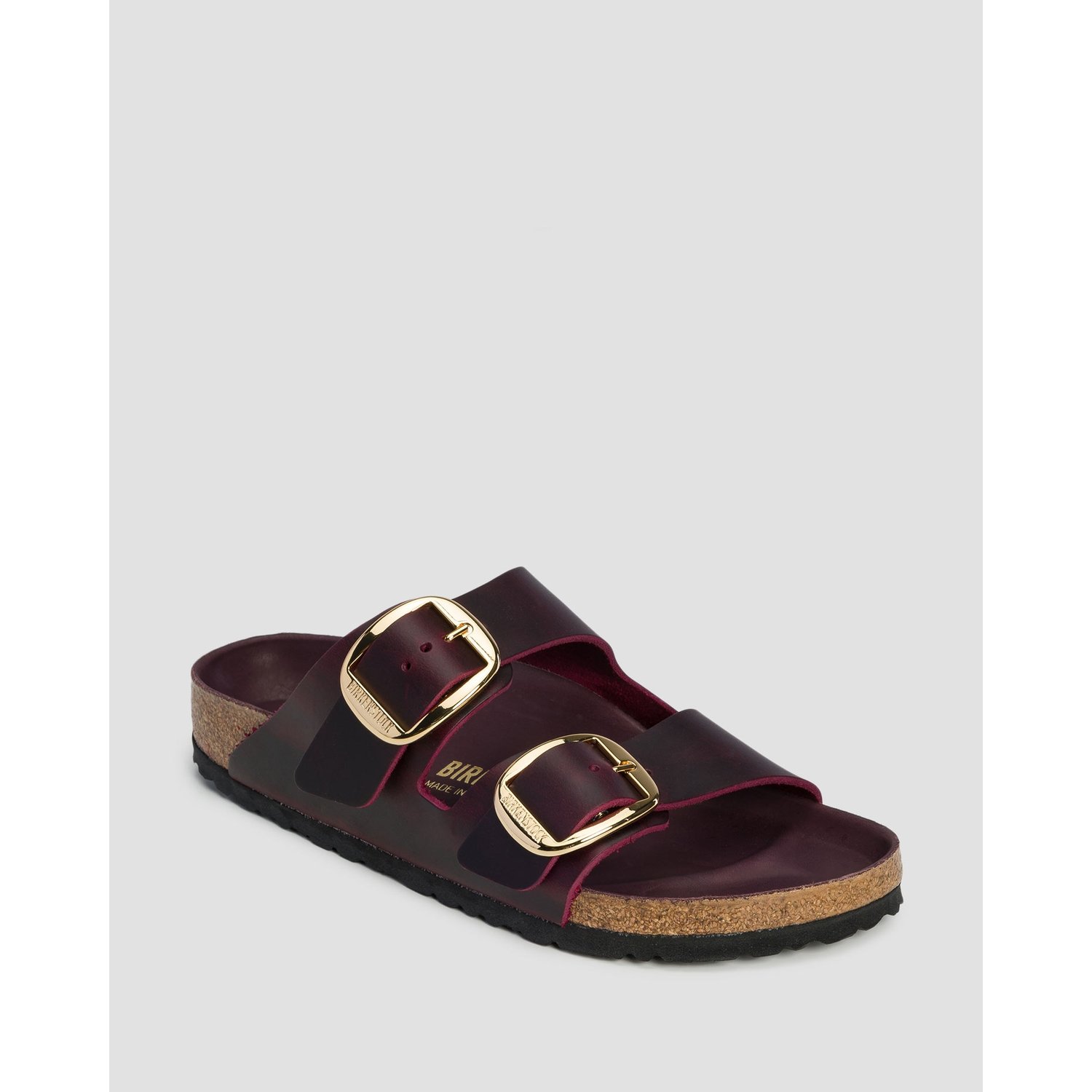 Bordowe Klapki Damskie Birkenstock Arizona Big Buckle Narrow