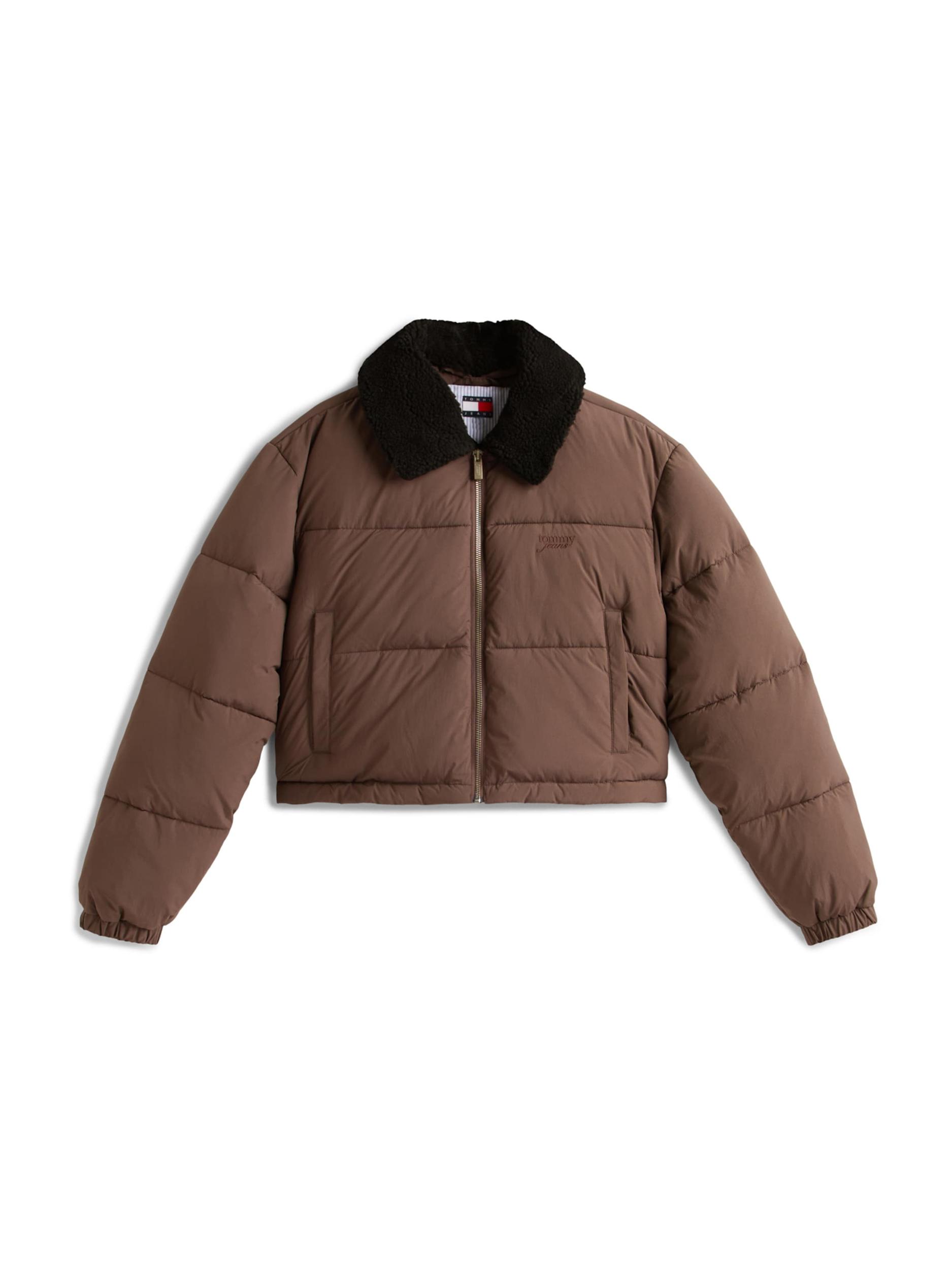 Tommy Jeans Kurtka przejściowa czekoladowy / czarny