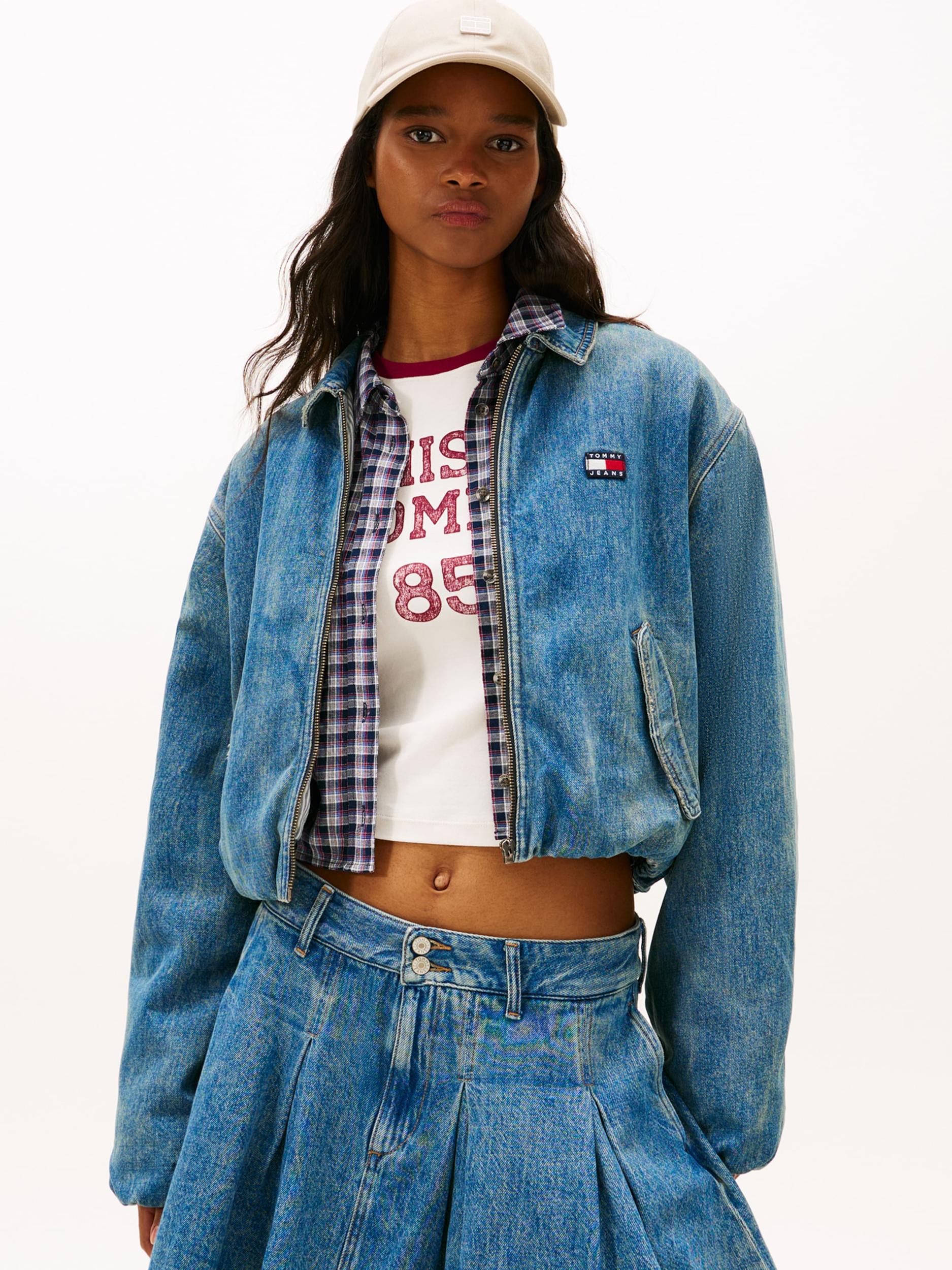 Tommy Jeans Kurtka przejściowa 'Harrington' niebieski denim