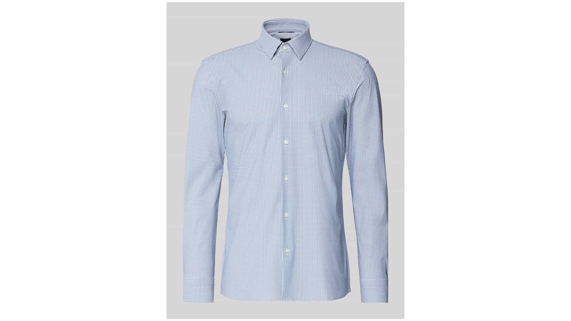 Boss Koszula biznesowa o kroju slim fit ze wzorem na całej powierzchni model ‘HANK’