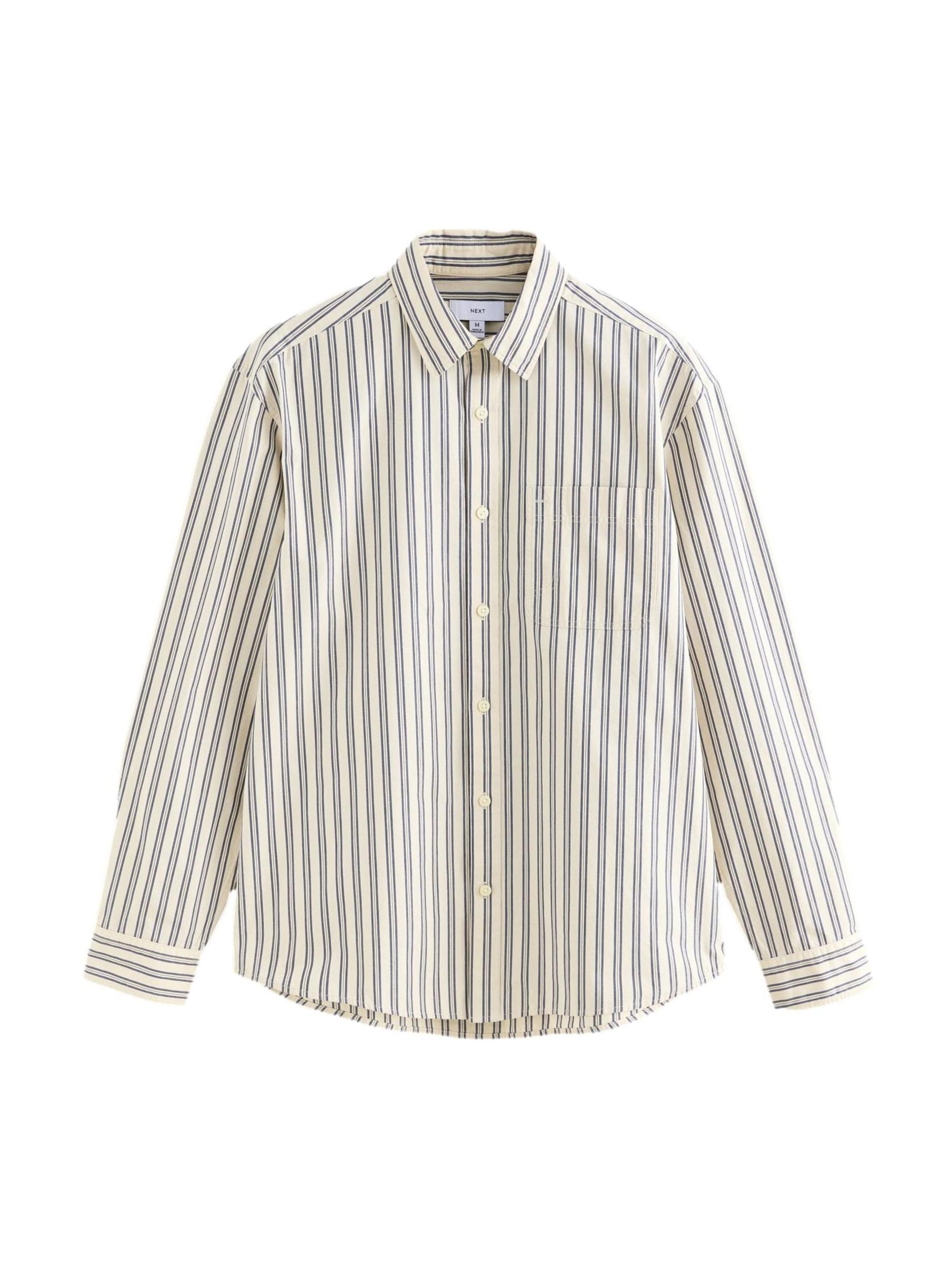 Next Koszula ecru / ciemny niebieski