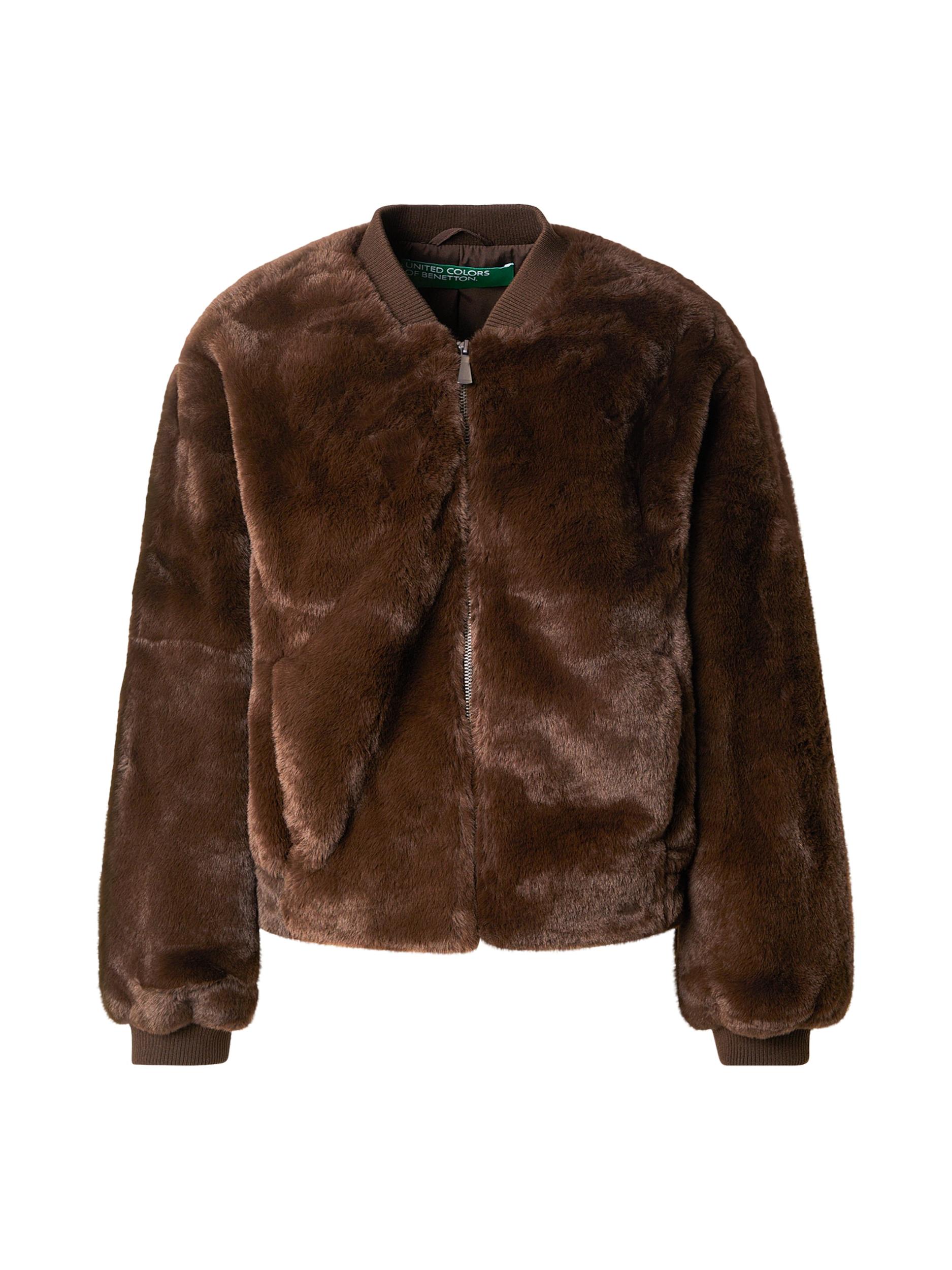 UNITED COLORS OF BENETTON Kurtka przejściowa ciemnobrązowy