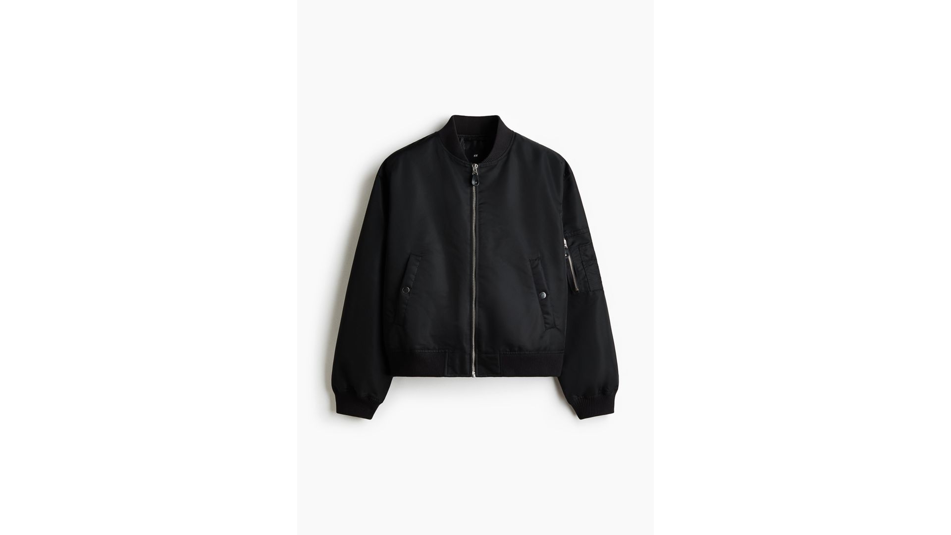 H&M - Watowana kurtka bomberka z nylonu - Czarny