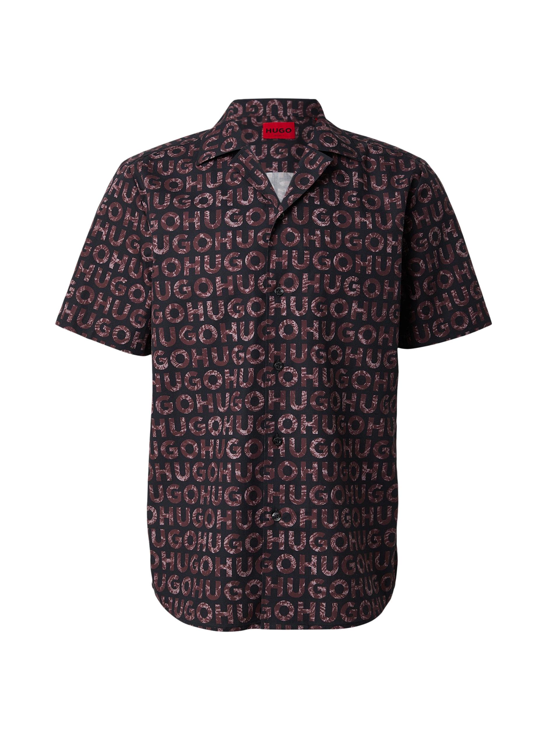 HUGO Koszula 'Ellino' ciemnobrązowy
