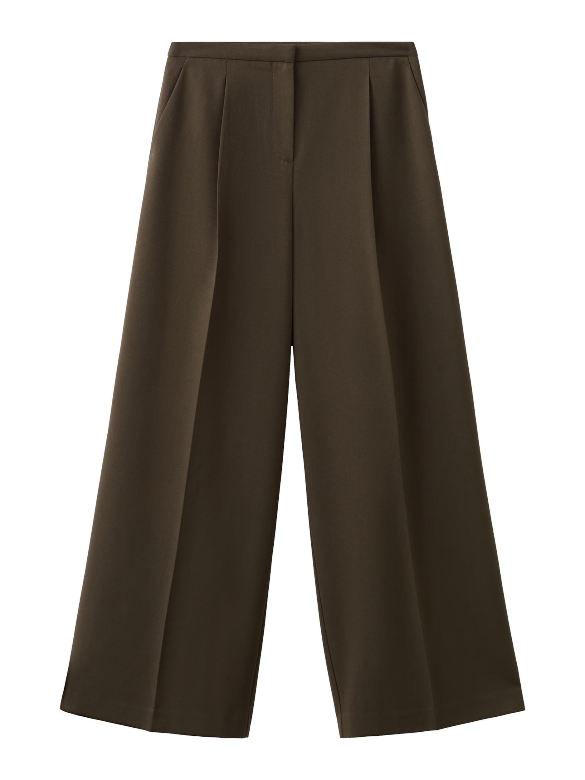 MANGO Spodnie w kant 'MINA' czekoladowy