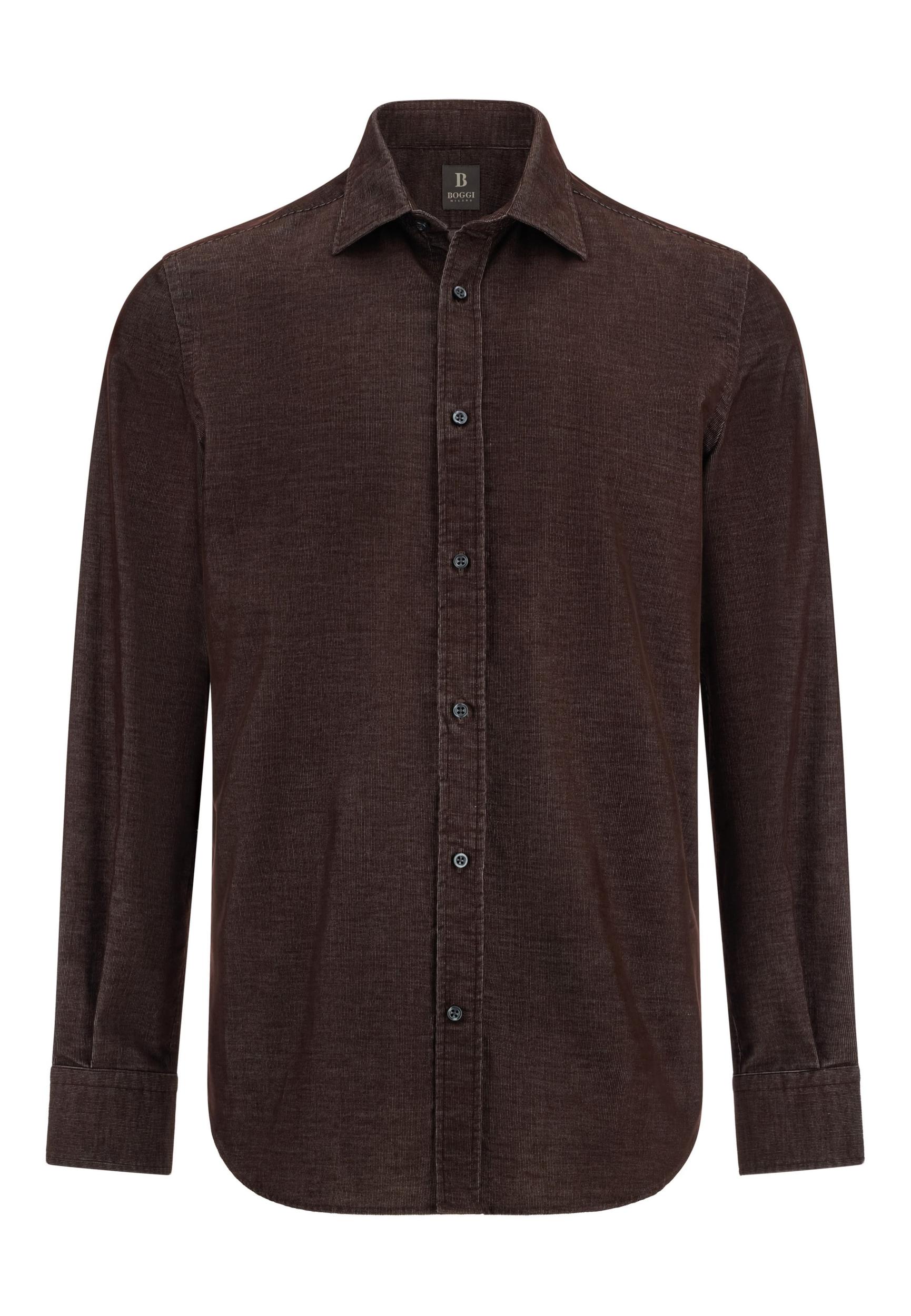 Boggi Milano Koszula ciemnobrązowy