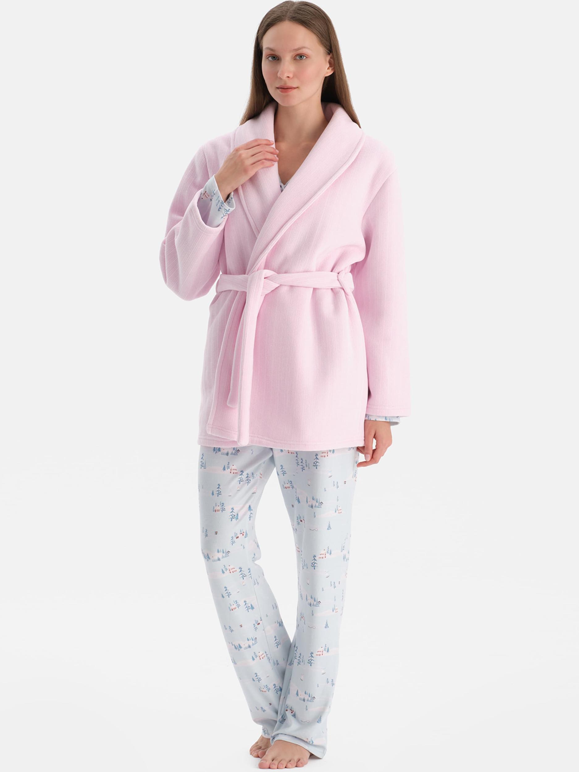 Dagi Szlafrok krótki jasnoróżowy