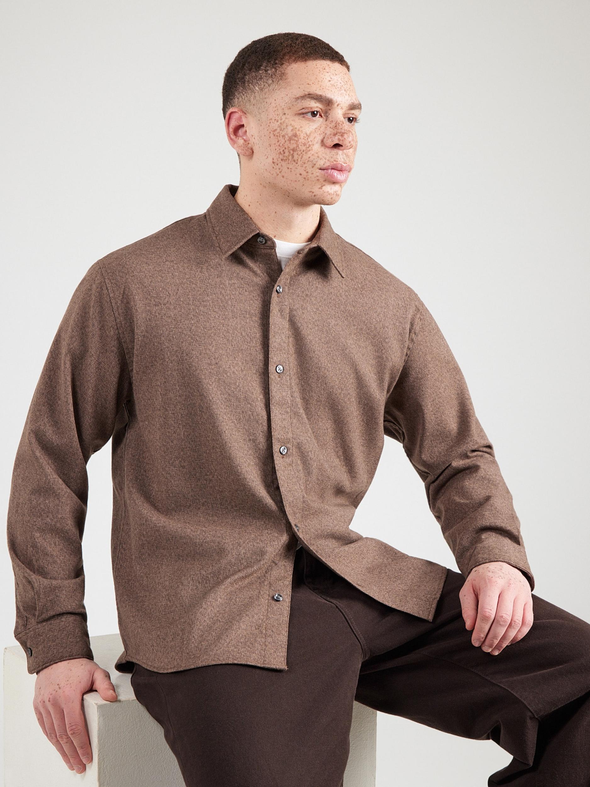 Abercrombie & Fitch Koszula brązowy