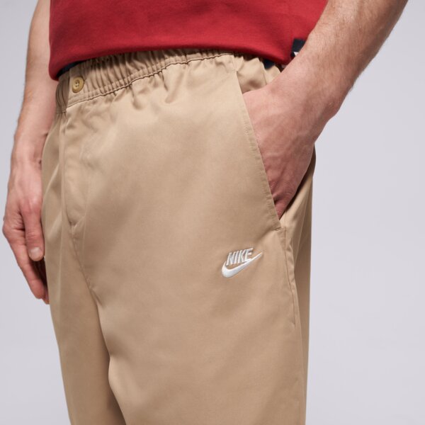 Nike Spodnie M Nk Club Wvn Taper Pant Męskie Odzież Spodnie HJ1997-298 Beżowy