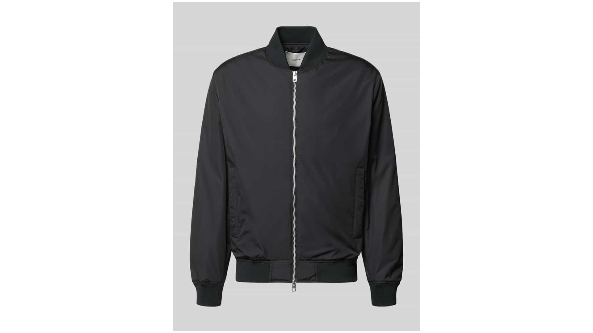 Selected Homme Kurtka bomber w kroju regular fit z dwukierunkowym zamkiem błyskawicznym model 'CHRIS