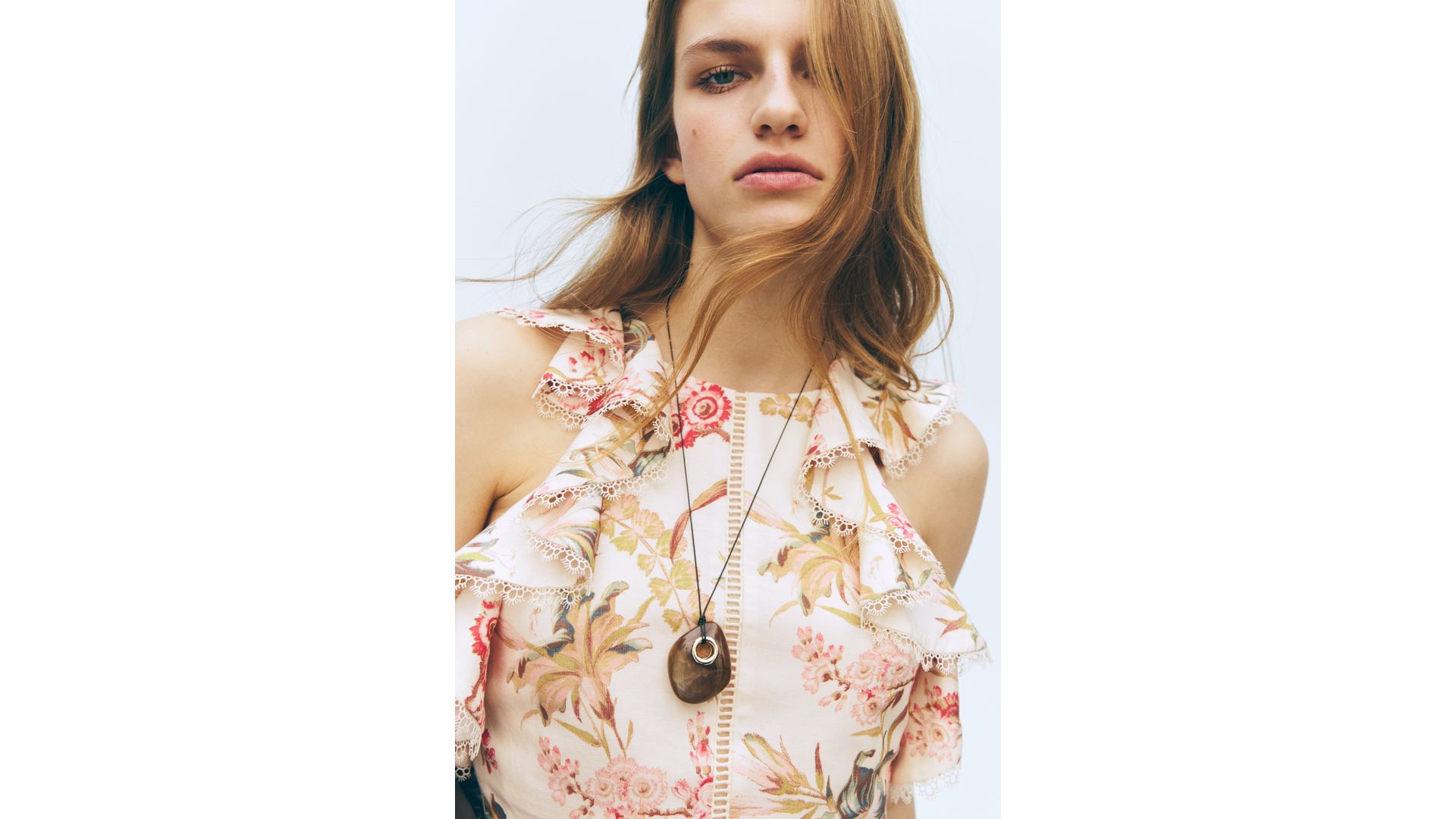 H&M - Top z domieszką lnu - Beżowy