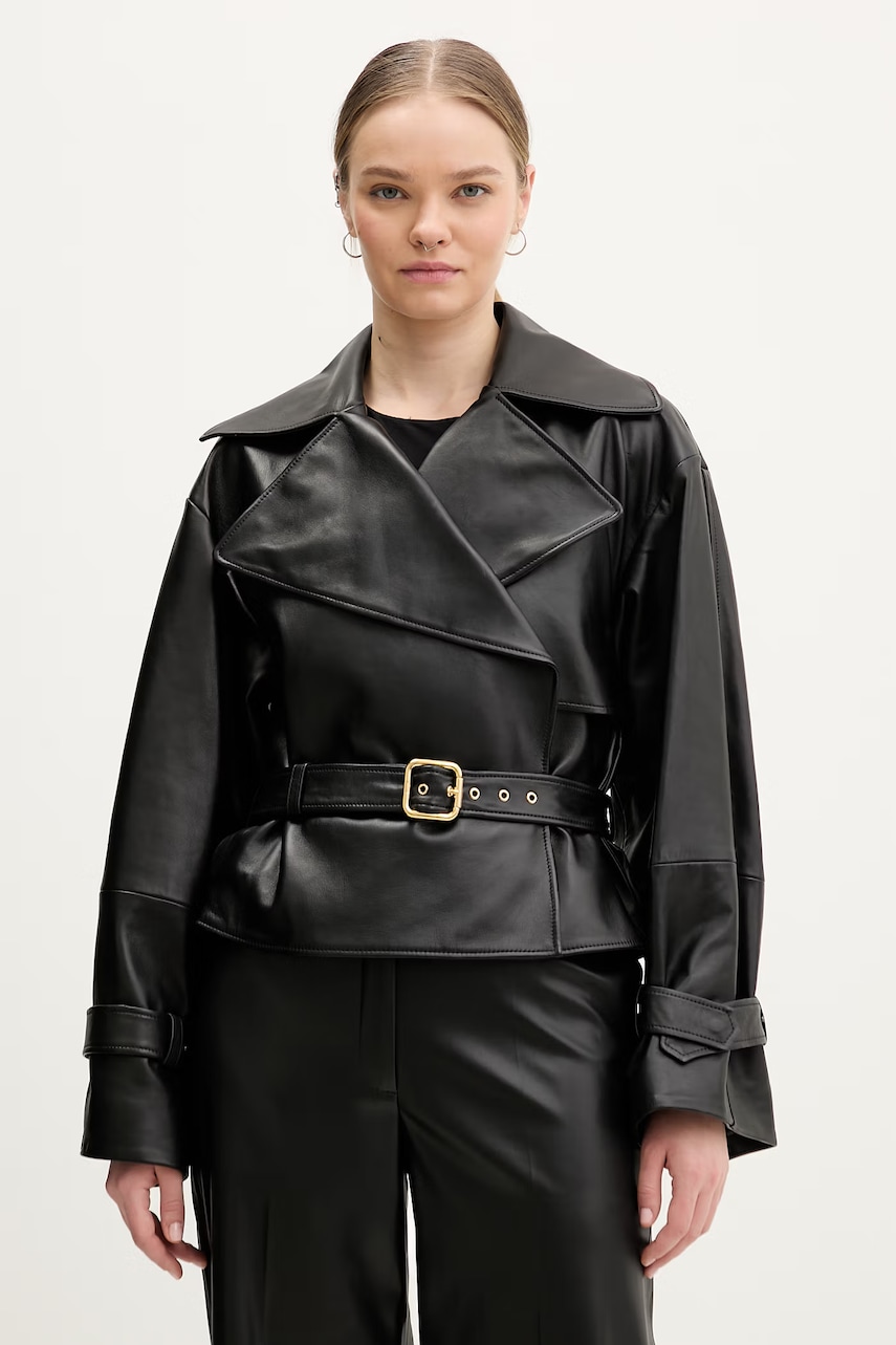 HUGO kurtka skórzana Lanitte