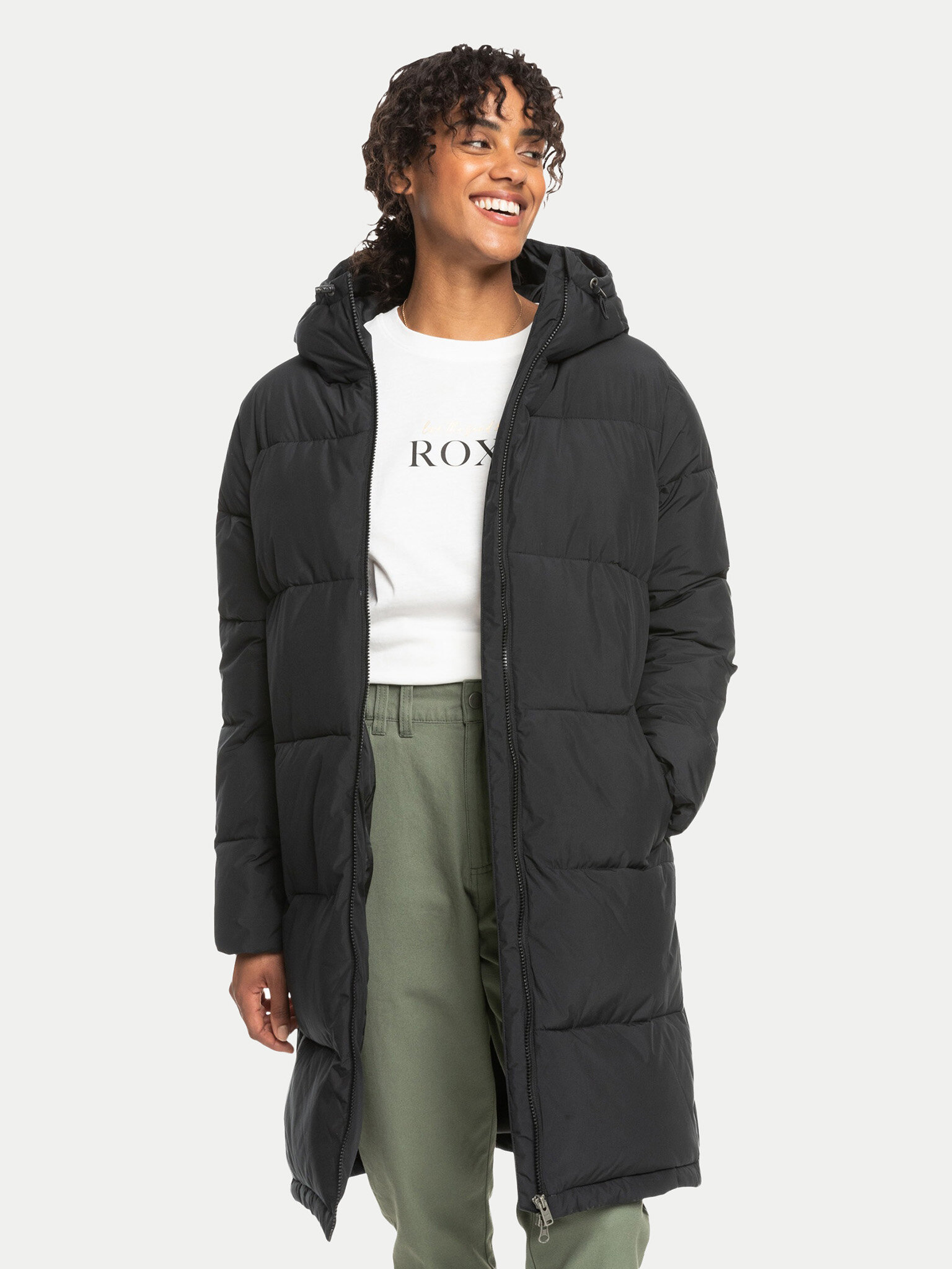 Roxy Kurtka zimowa Test Of Time ERJJK03513 Czarny Regular Fit