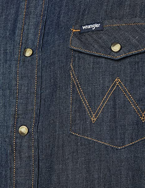 WRANGLER DENIM WESTERN SHIRT MĘSKA KOSZULA JEANSOWA DARK INDIGO W5M12AX1E 112130200